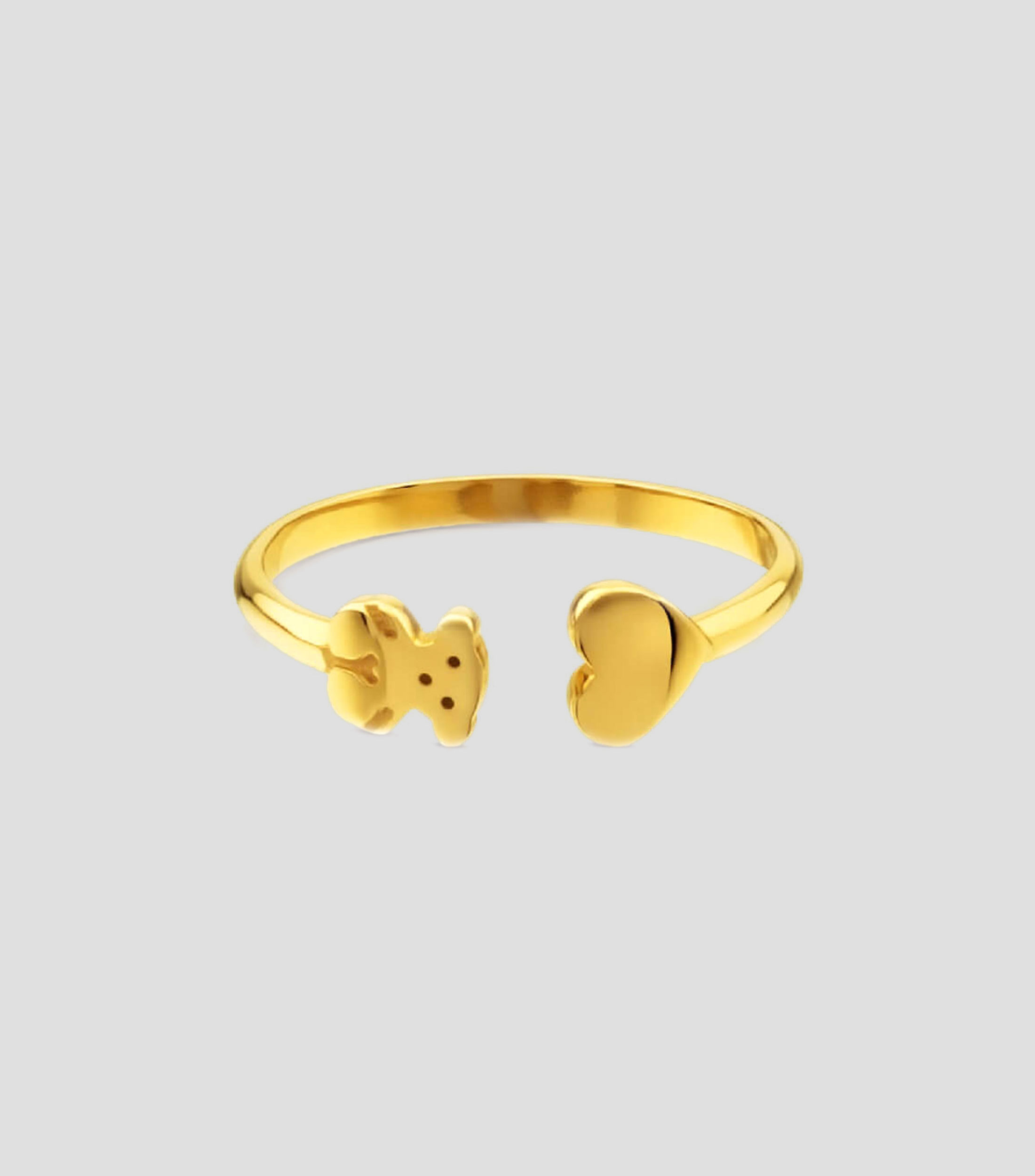 Anillo abierto en oro amarillo 18 kilates Sweet Dolls con osos Mujer Talla: 6.5