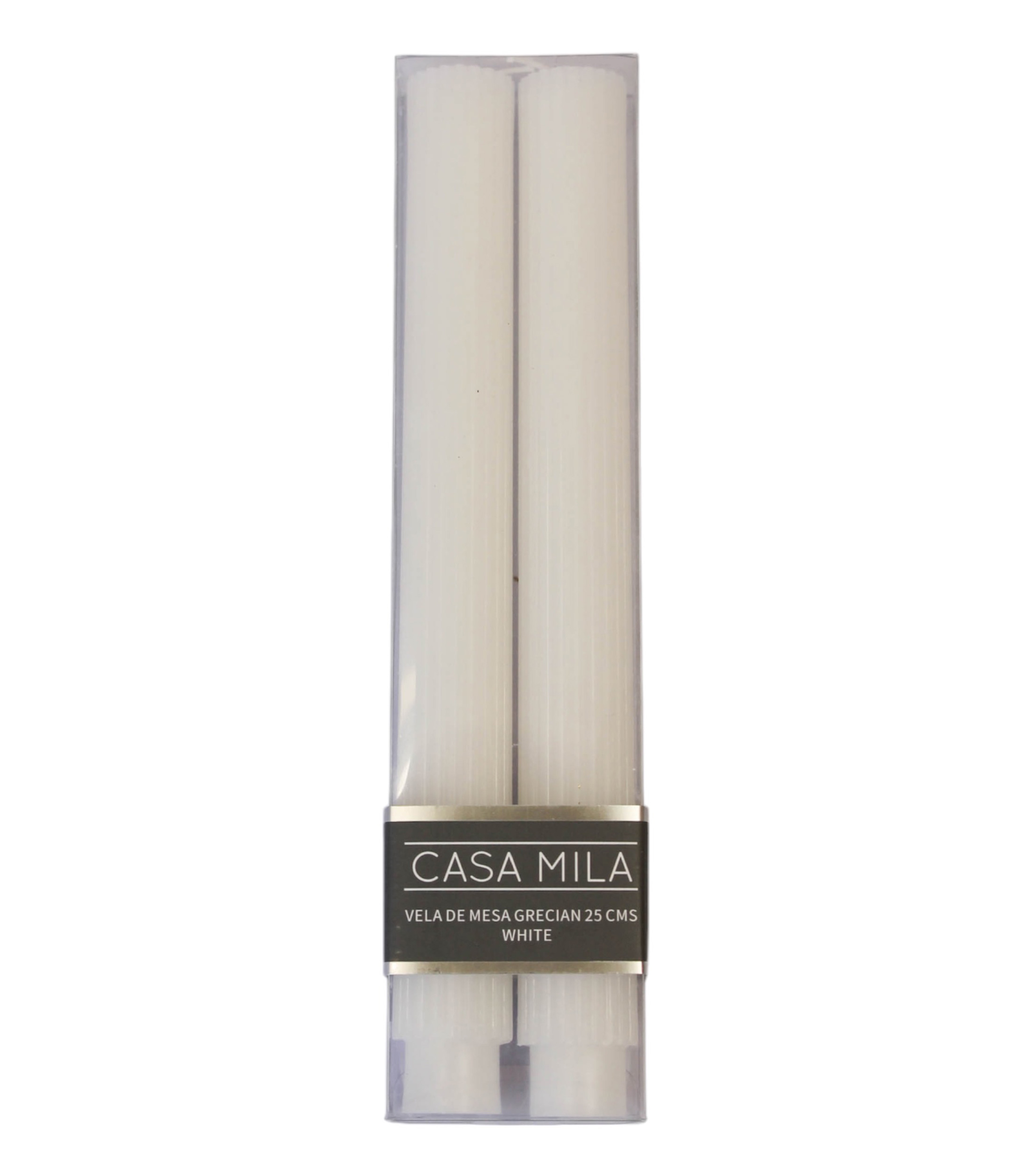 Set 2 velas decorativas Grecian, blanco
