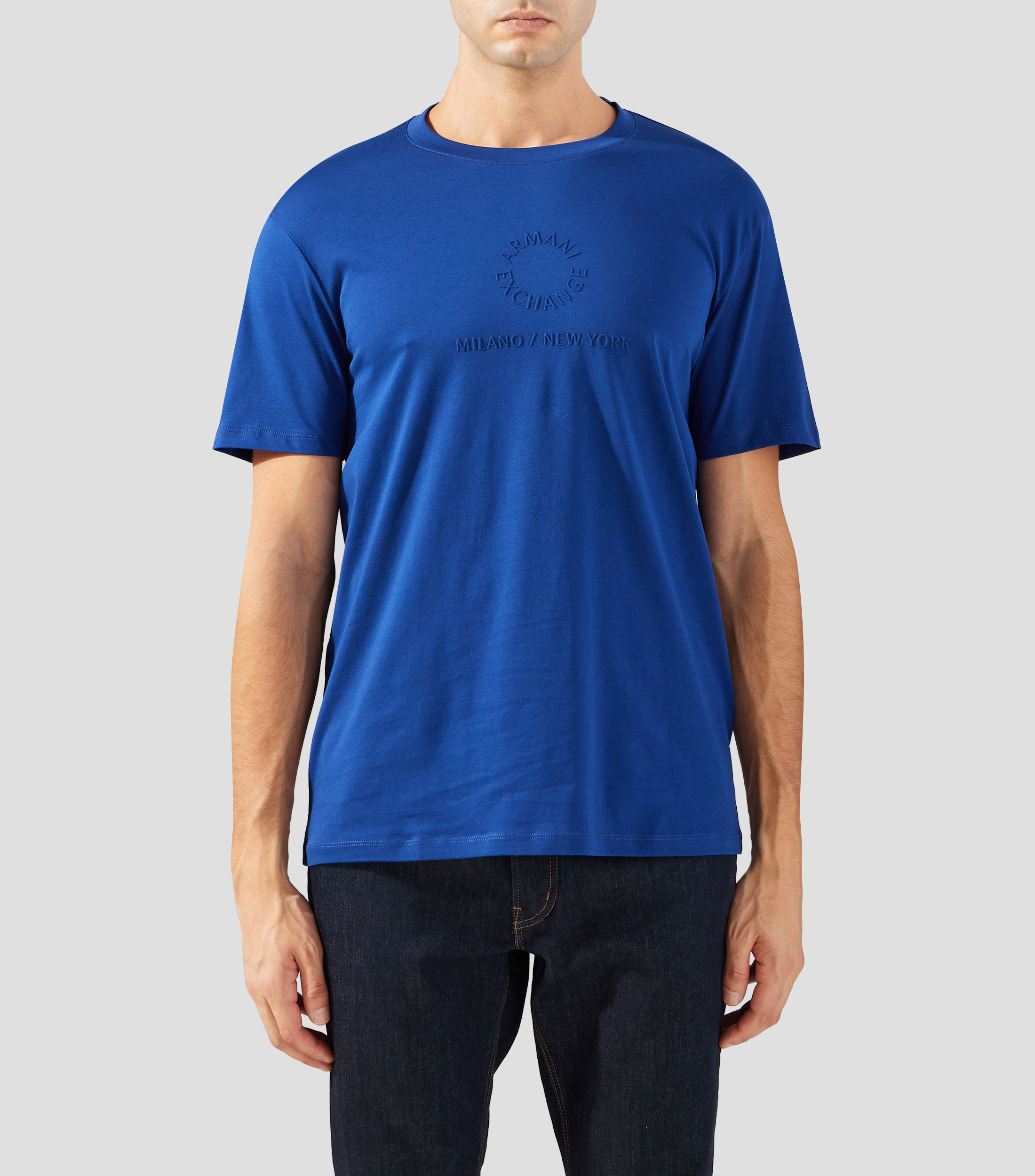Playera cuello redondo manga corta lisa Hombre