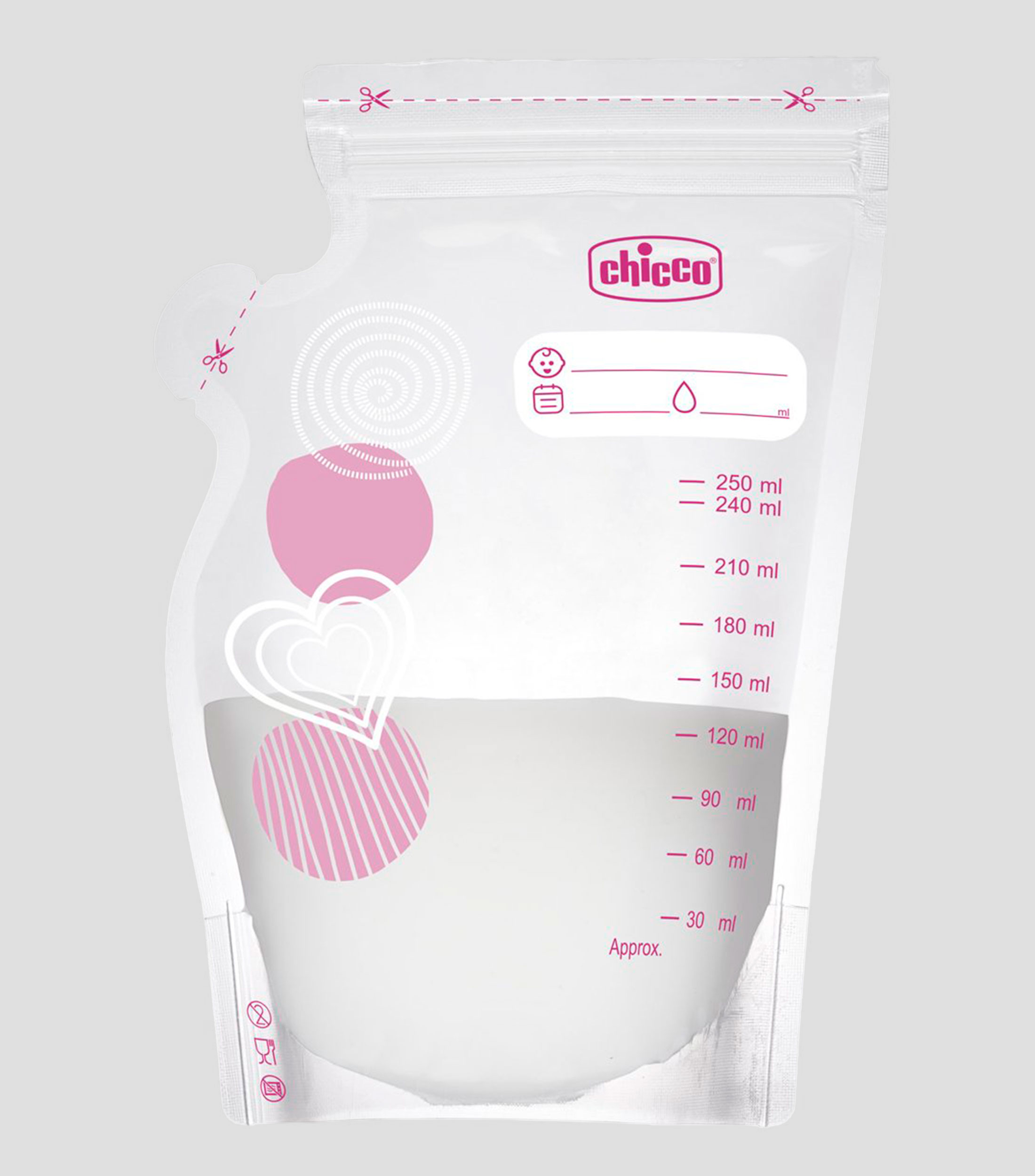 Bolsas contenedoras de leche materna, 30 piezas