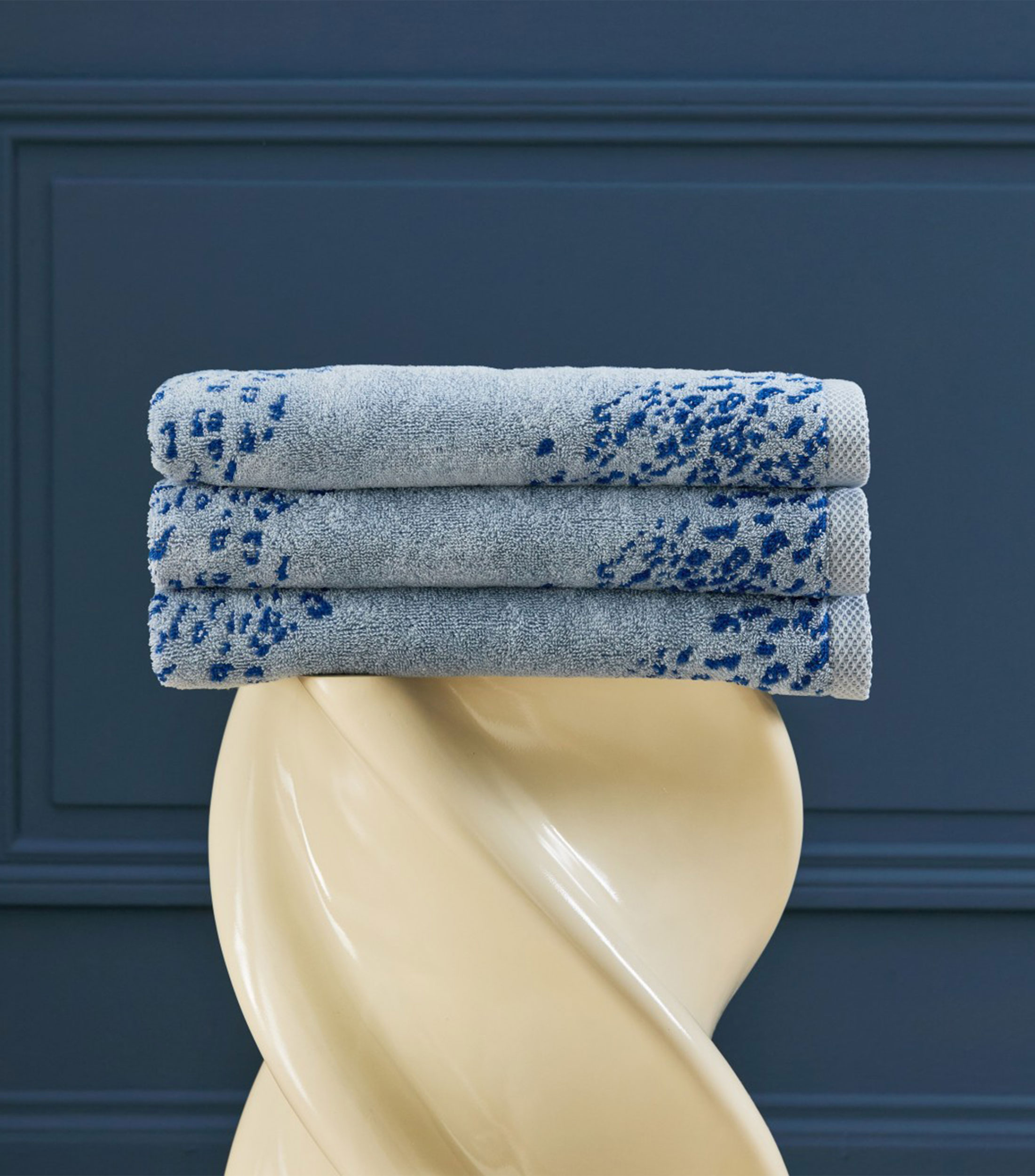 Toalla de medio baño Écumes azul