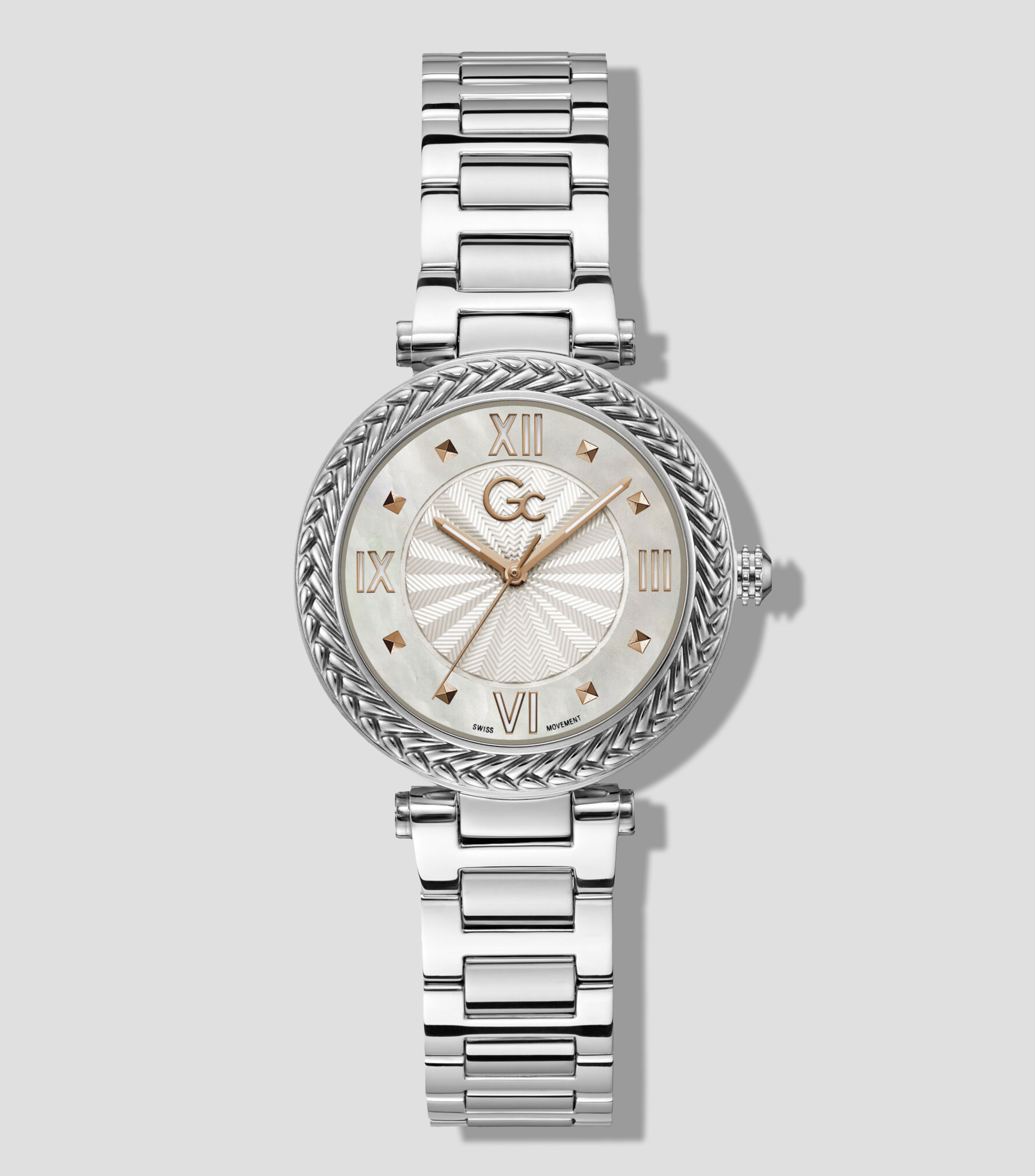 Reloj para Mujer Gc Tiara Casual, Plateado, Blanco
