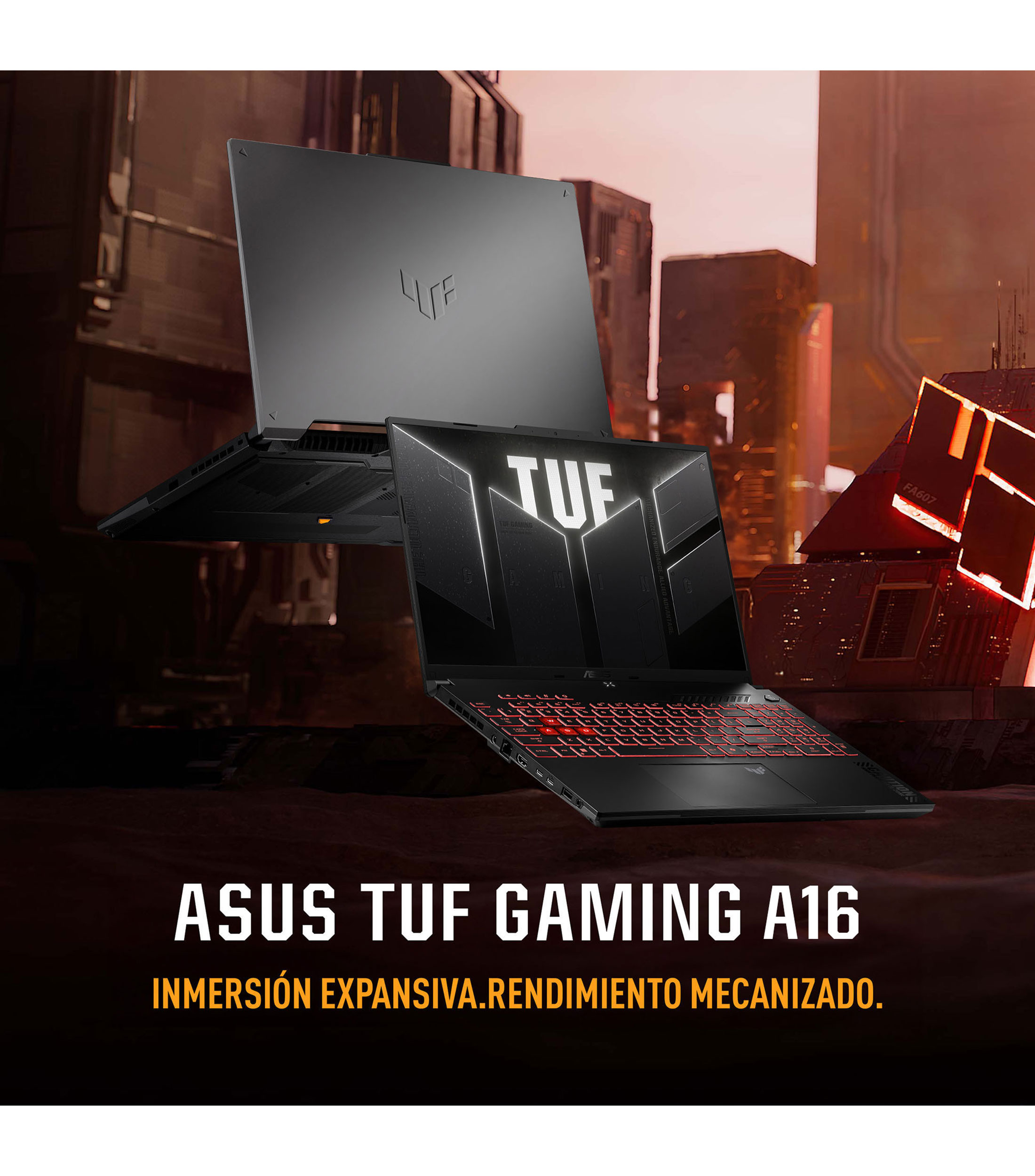 Laptop Gaming TUF FA607NU, 16", Nvidia RTX 4050, AMD Ryzen 5, 16 GB RAM, 512 GB SSD