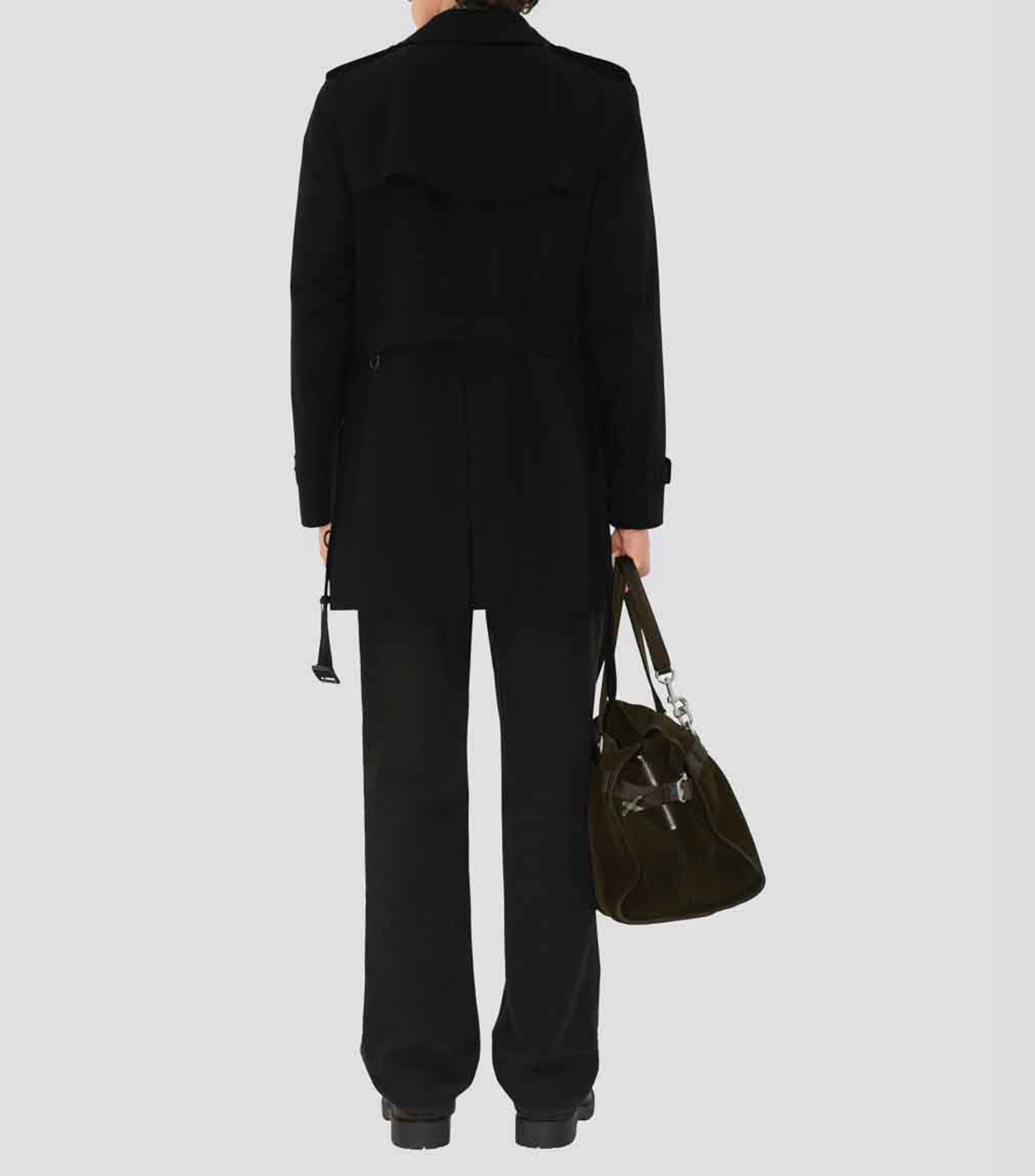 Gabardina corta con botonadura Hombre