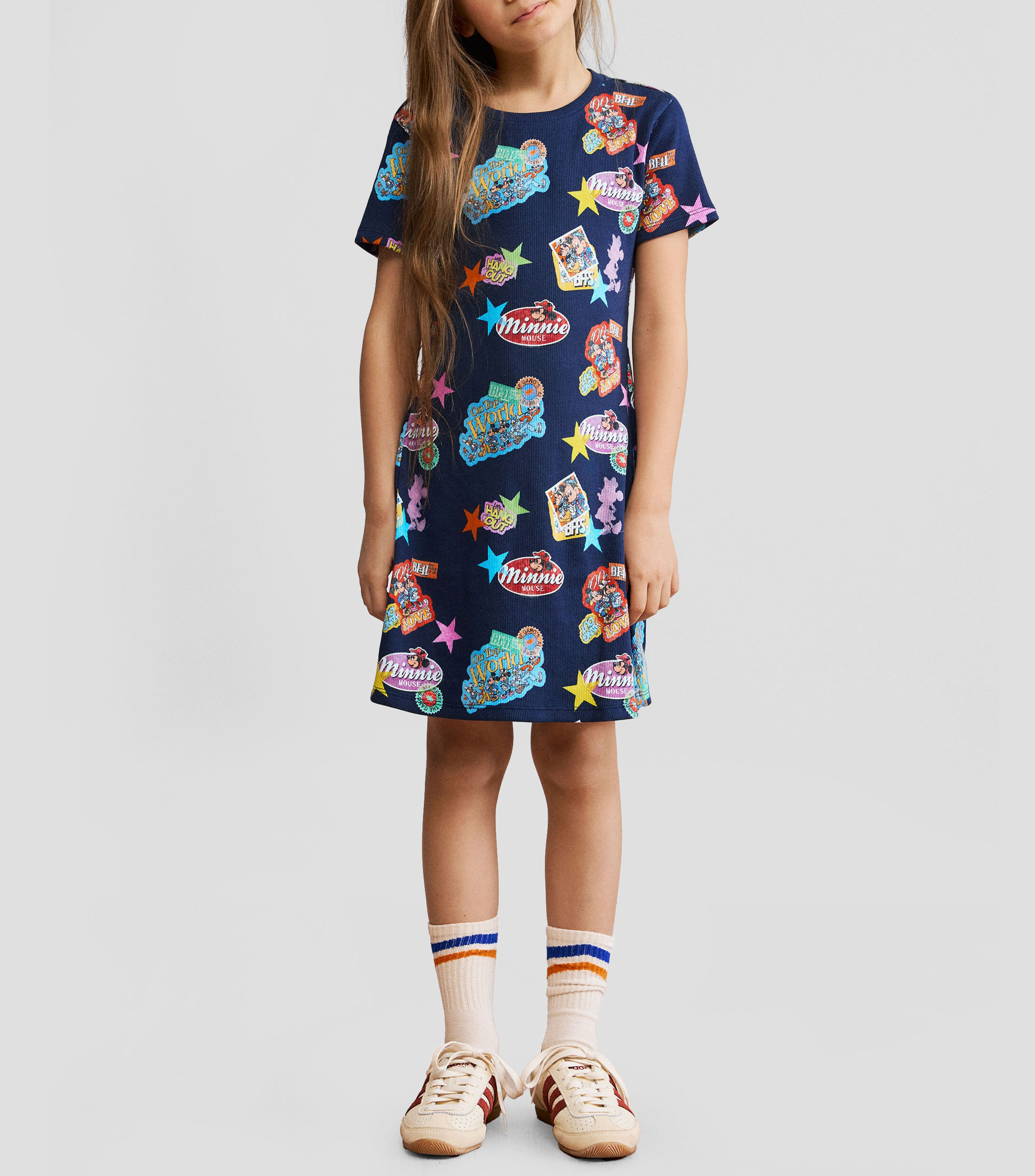 Vestido corto estampado Niña
