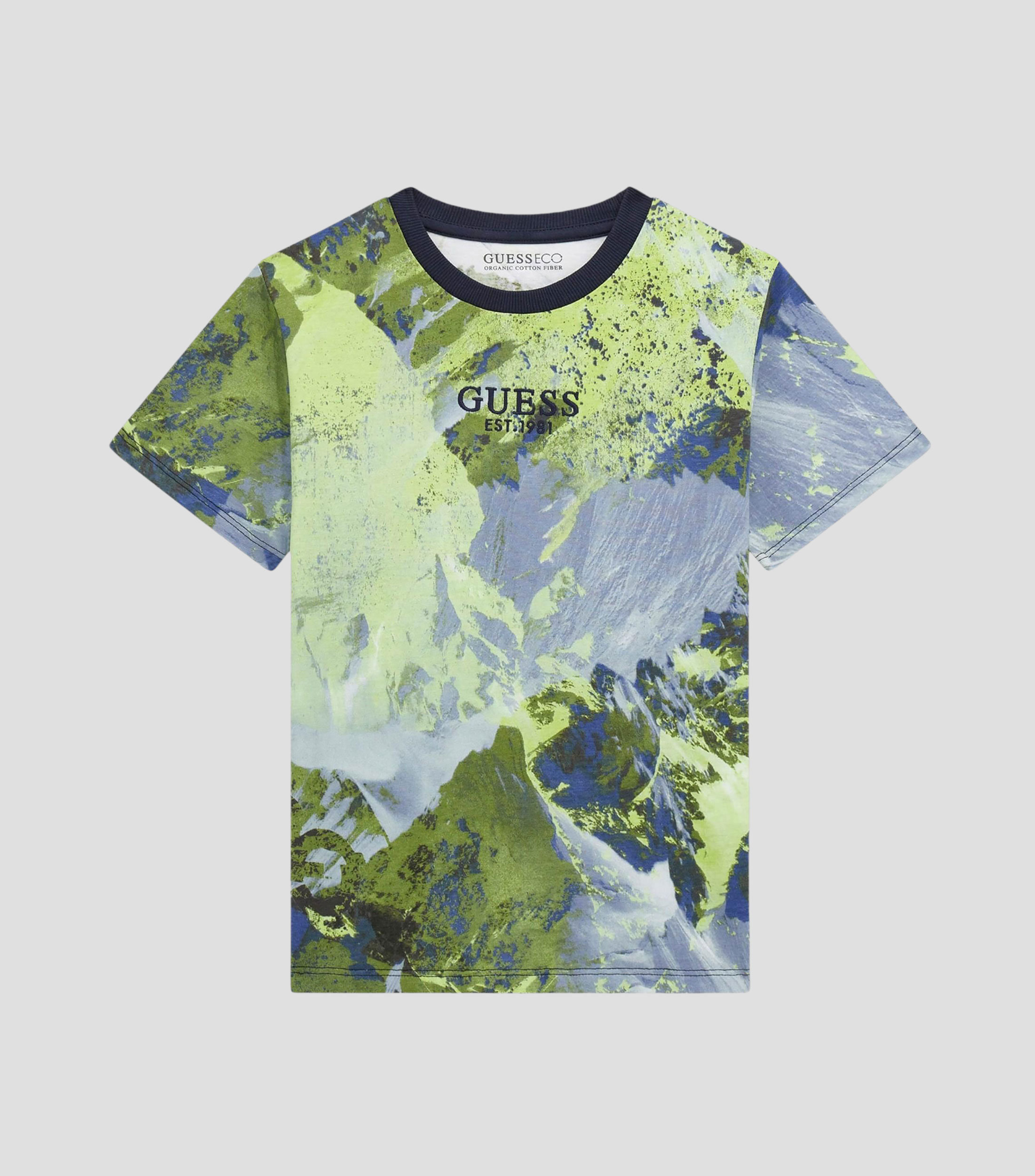 Playera de cuello redondo con manga corta estampada Niño