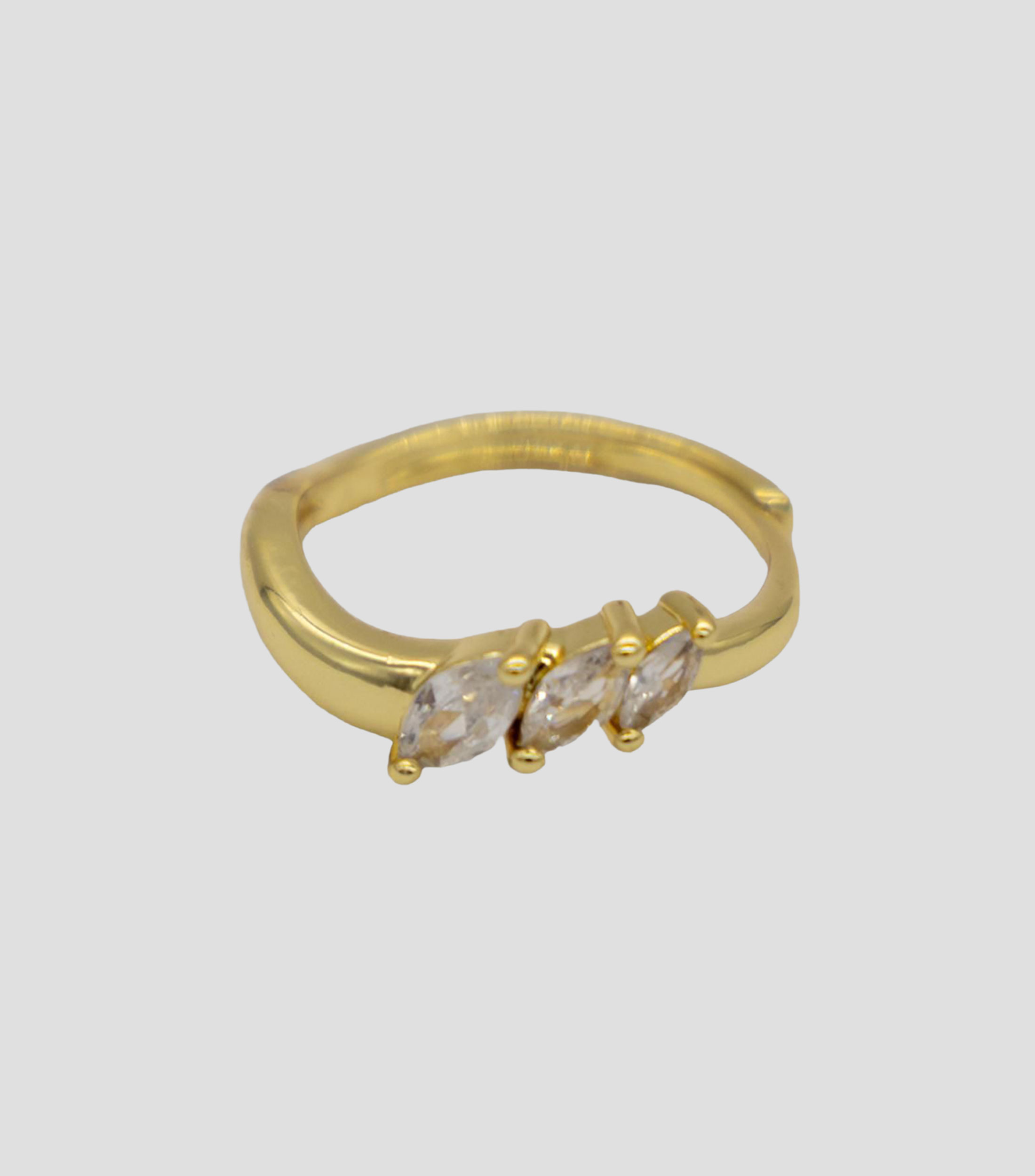 Anillo tres circonias Mujer