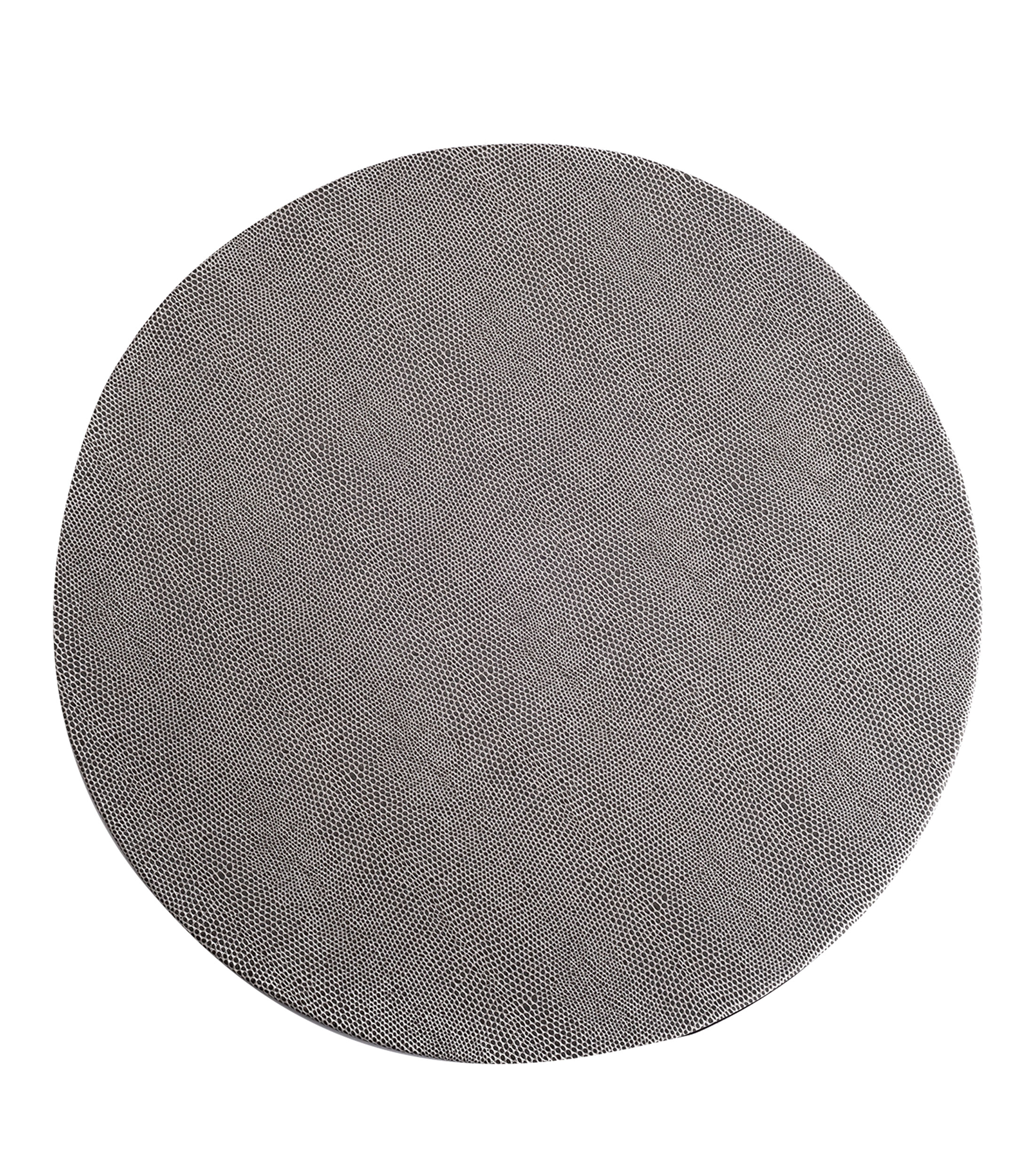 Mantel individual redondo gris