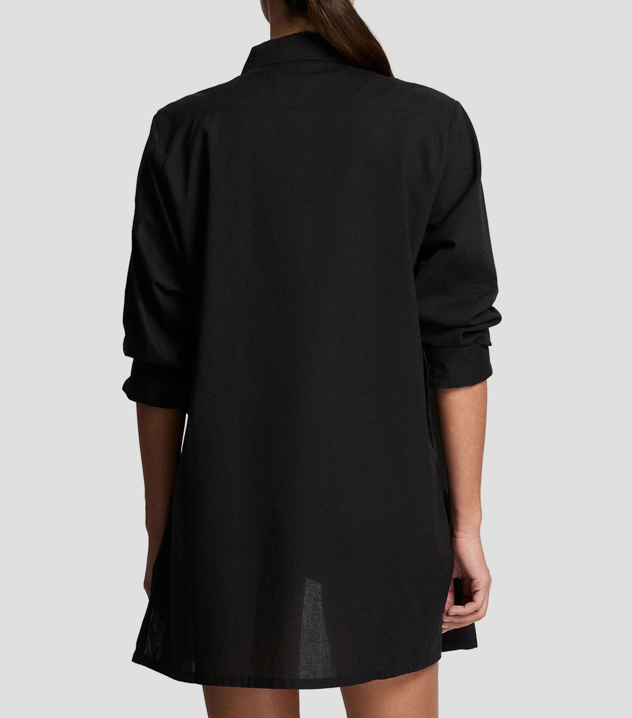 Camisa lisa manga larga Mujer