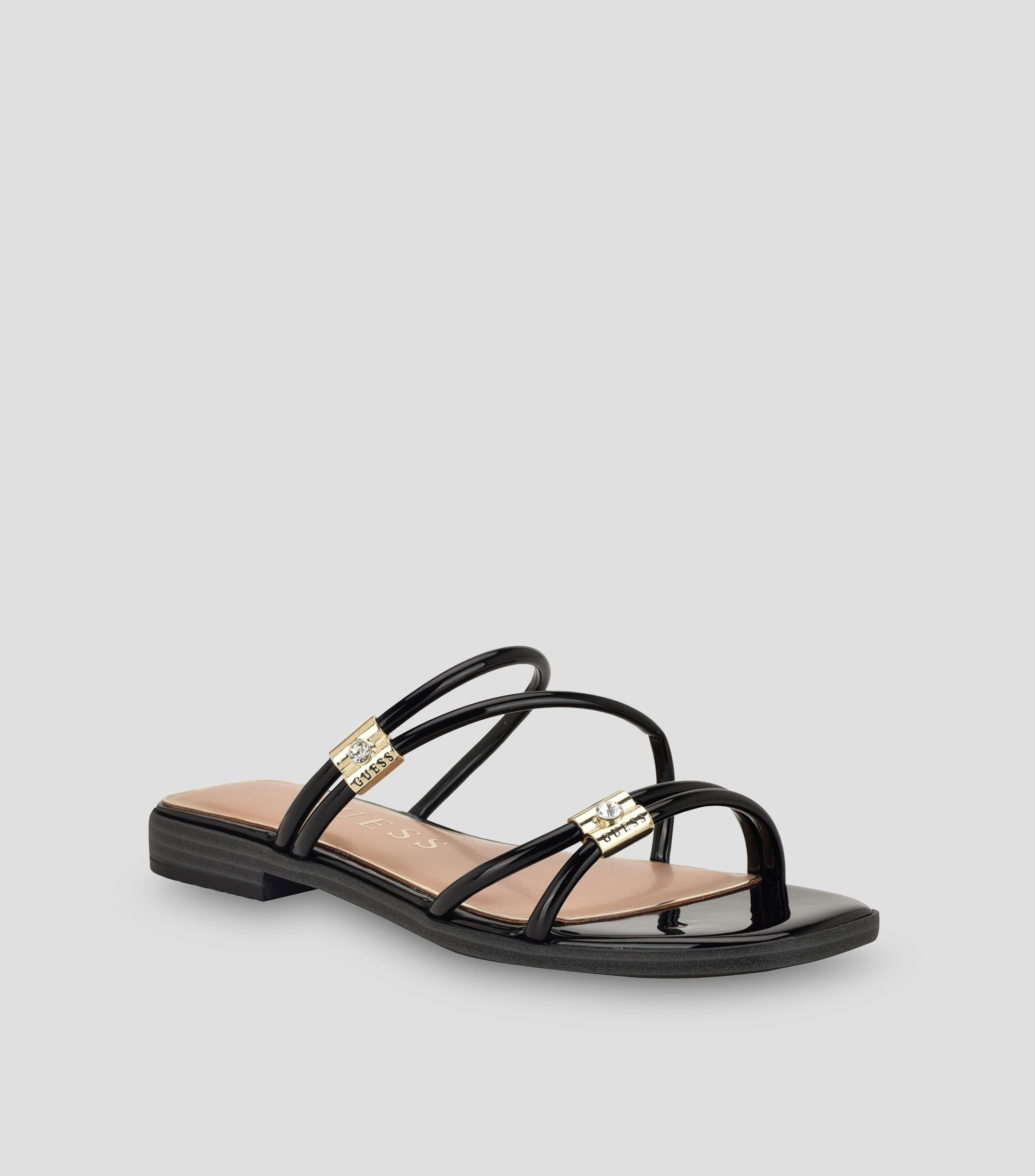 Sandalias con tacón bajo media luna Mujer