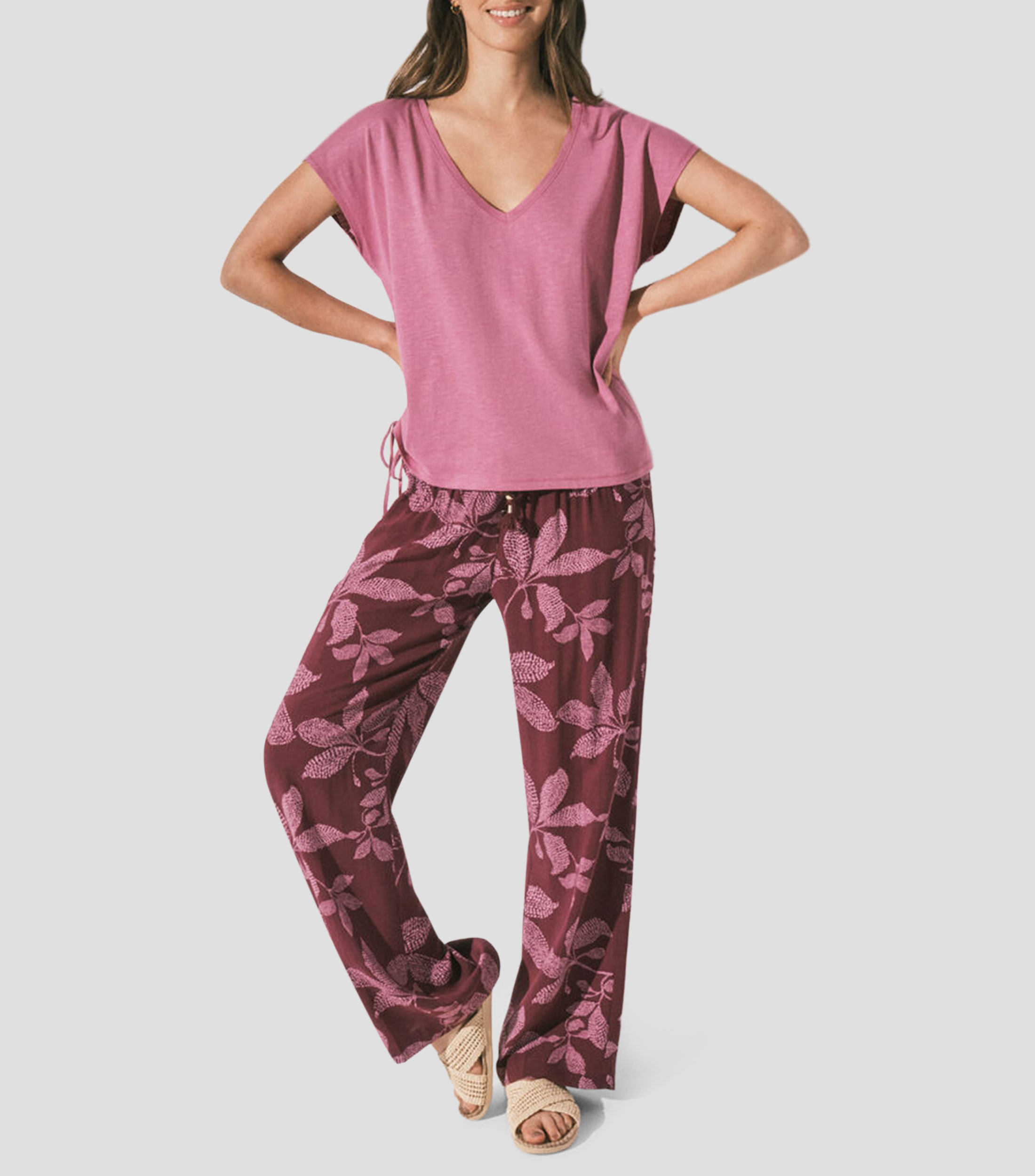 Pijama pantalón estampado Mujer