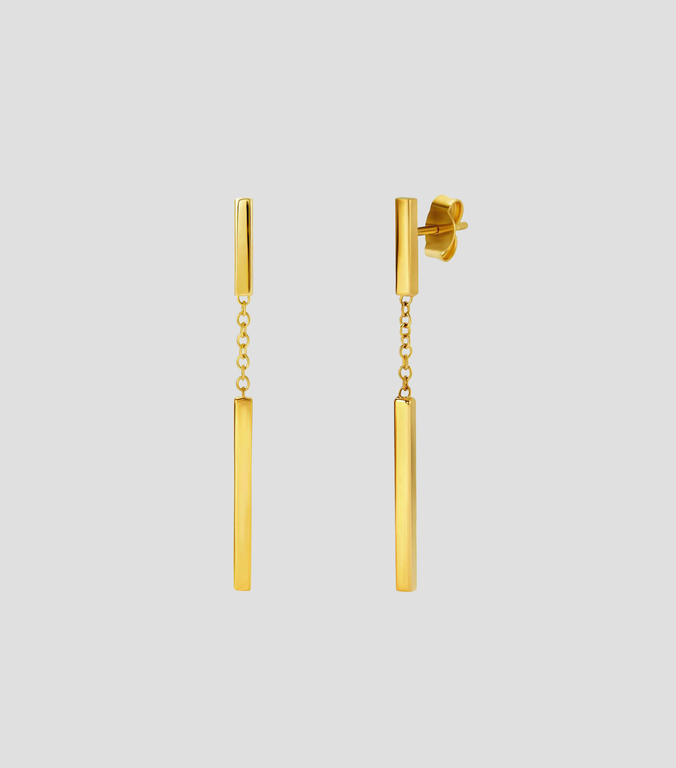 Aretes largos Oro amarillo de 18 Kilates Mujer