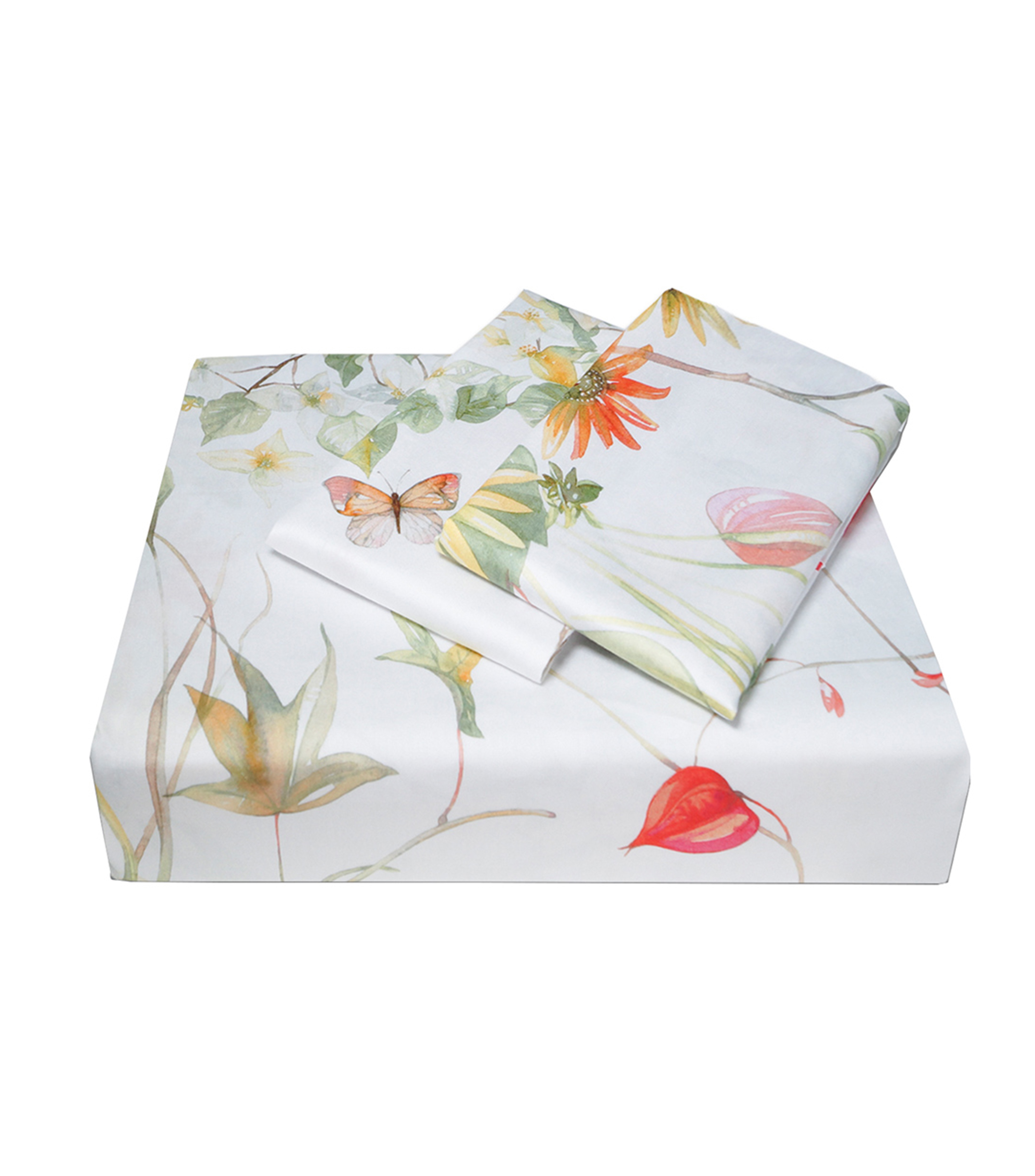 Set de Funda para Duvet Matrimonial/Queen Size Floresta Blanco