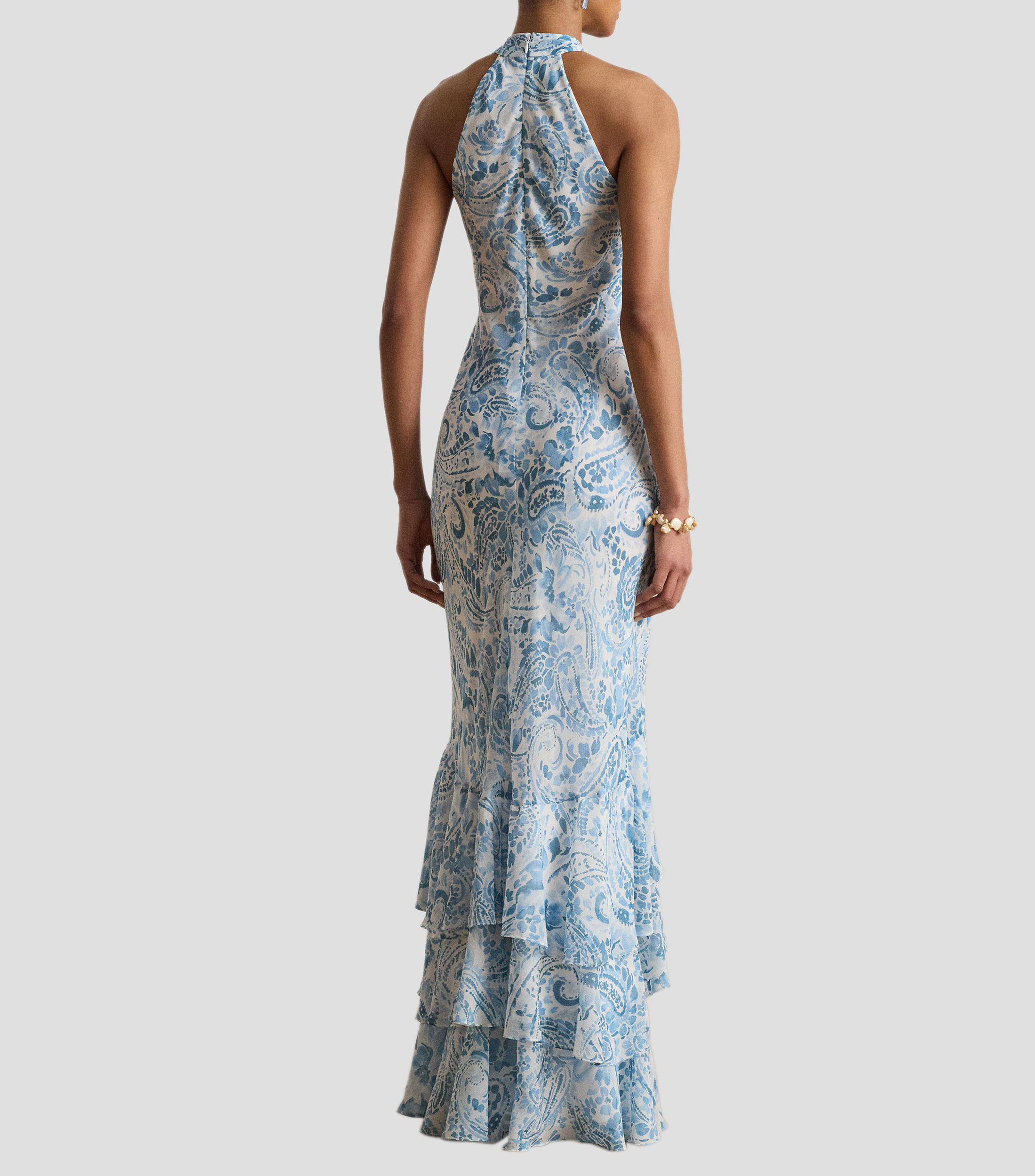 Vestido largo estampado Mujer