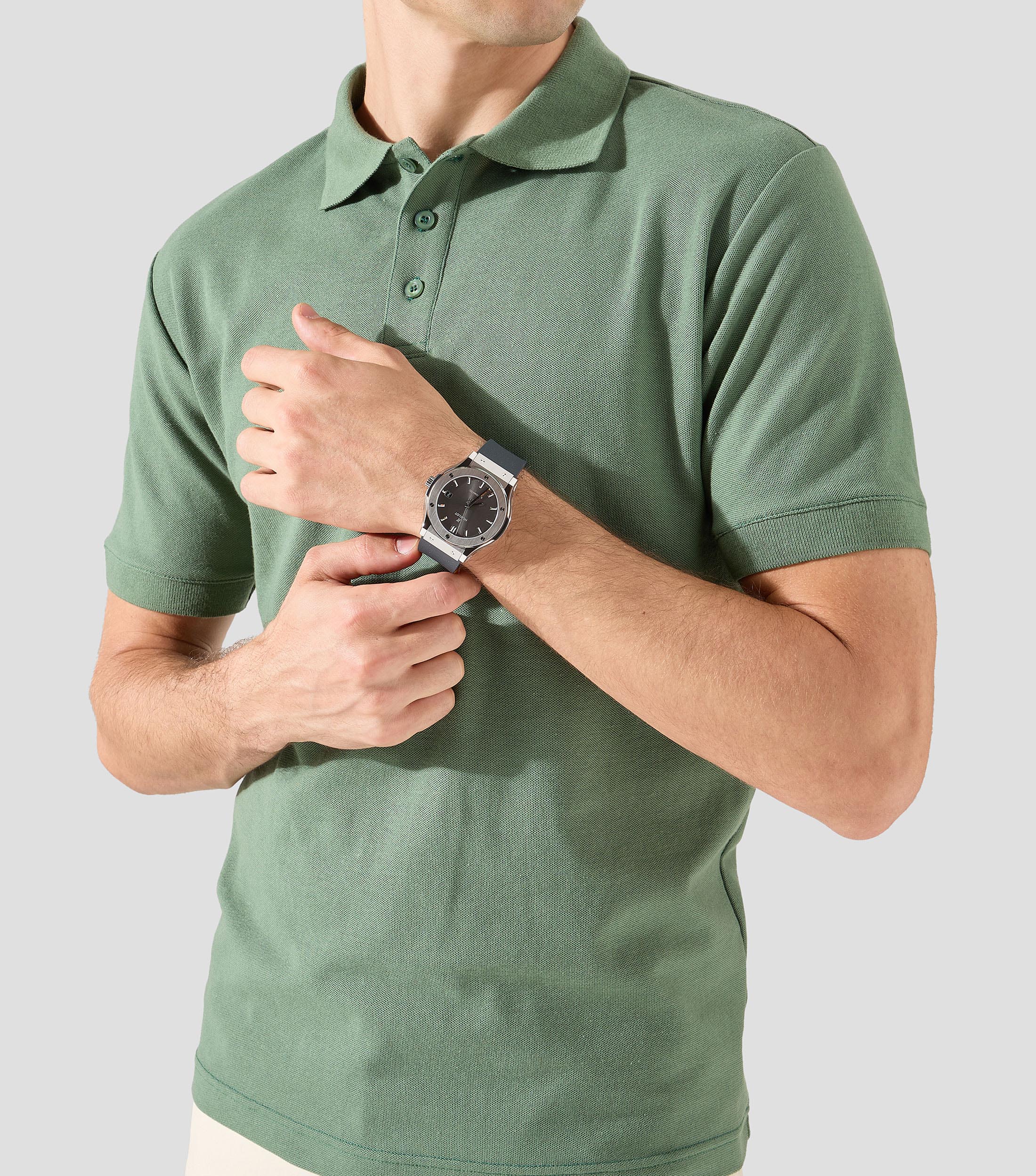 Reloj para Hombre Classic Fusion Racing Grey Titanium casual plateado, gris