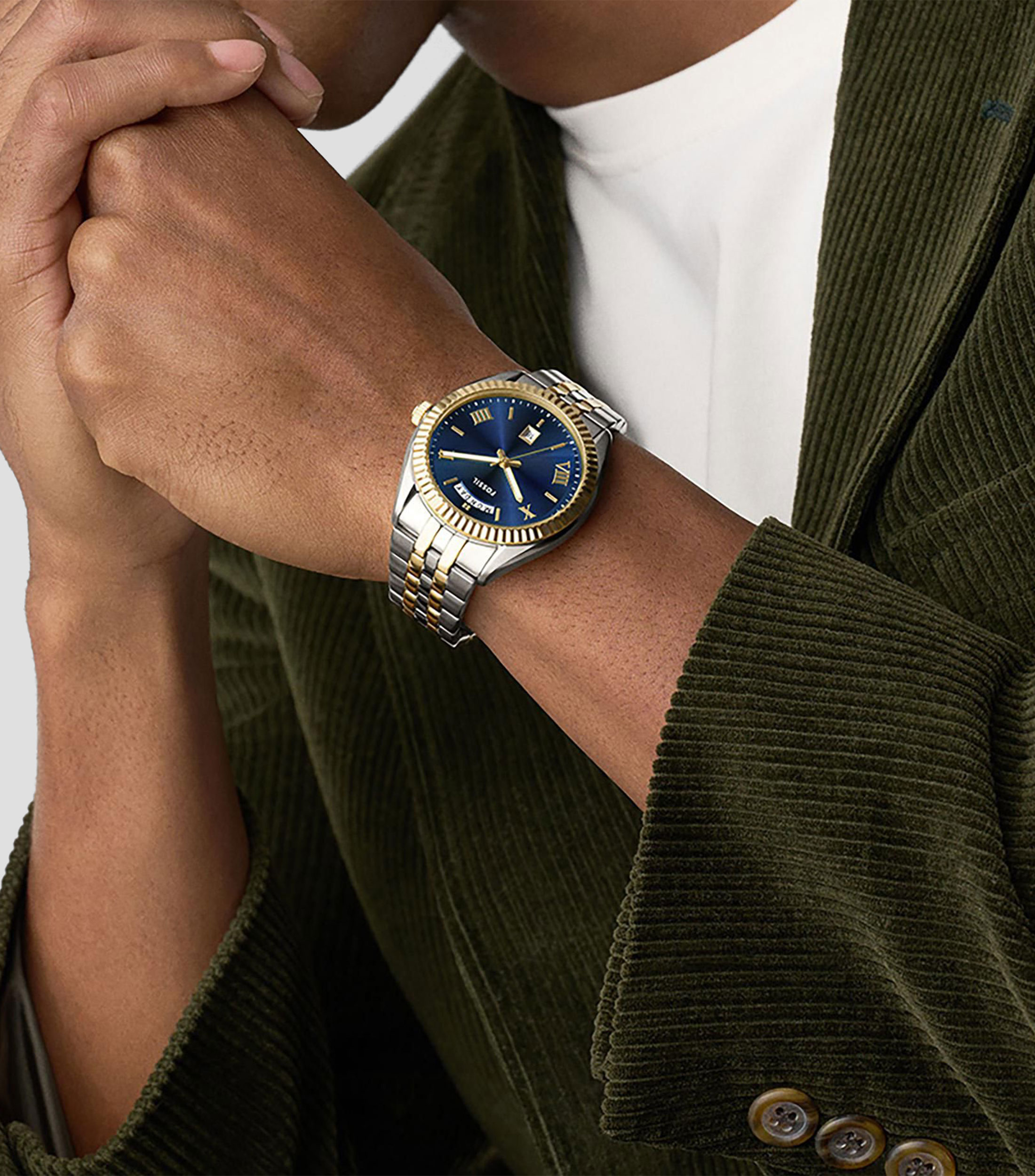 Reloj para hombre Campbell casual plateado