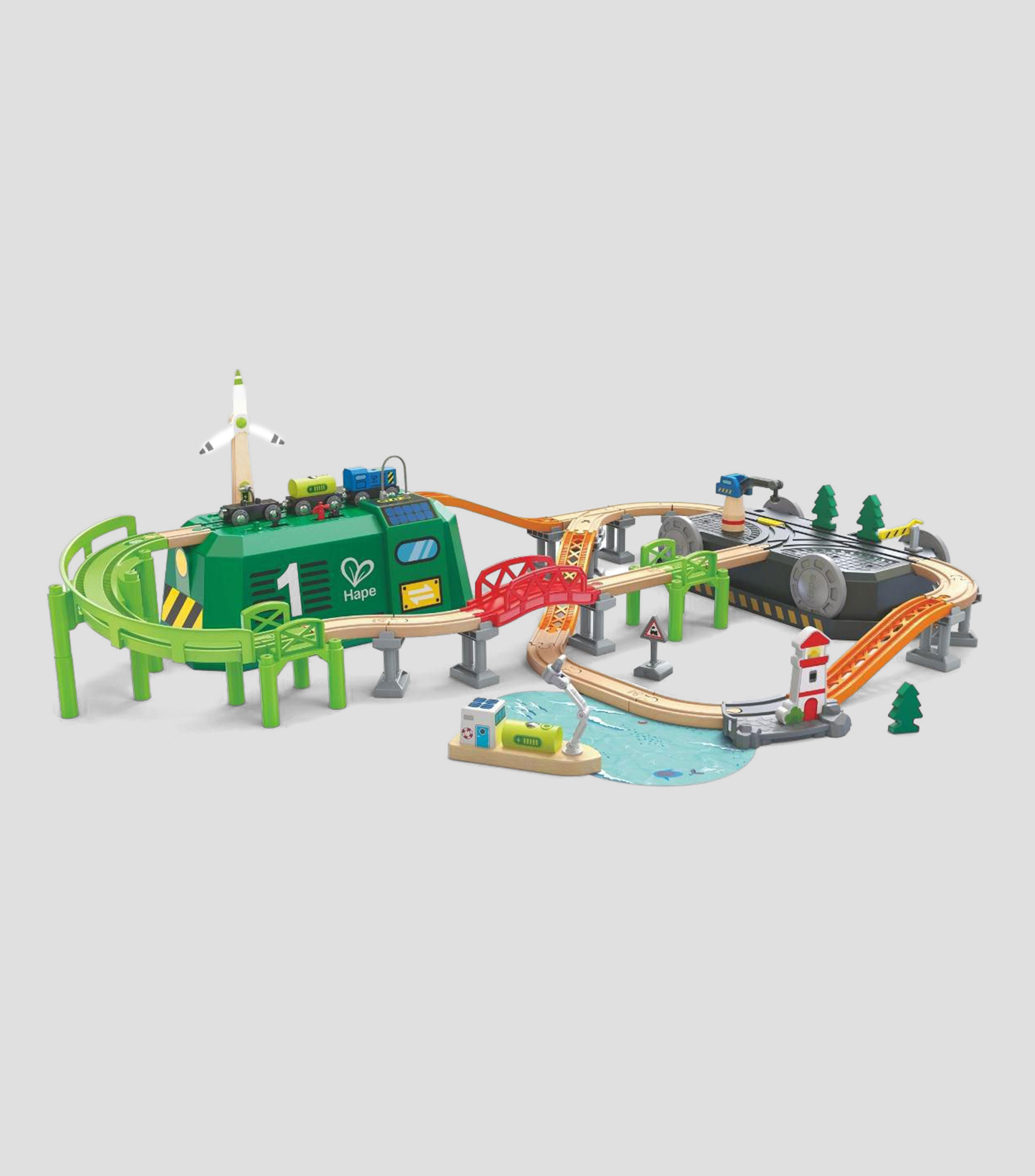 Set de Tren Eco-Energético en Cubo