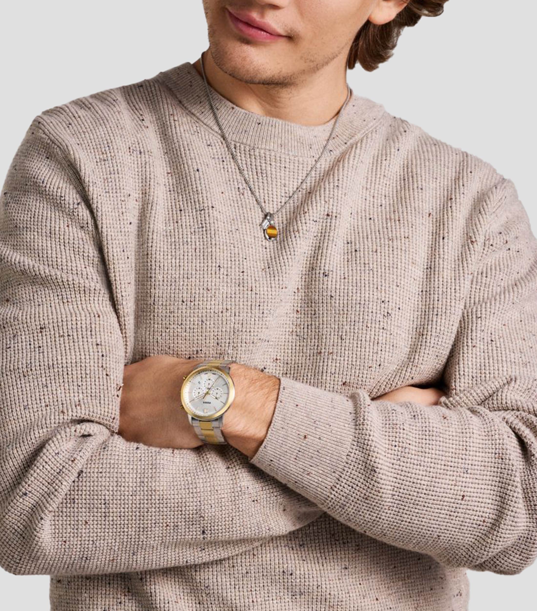 Reloj para Hombre Neutra, Casual, Dorado, Plateado
