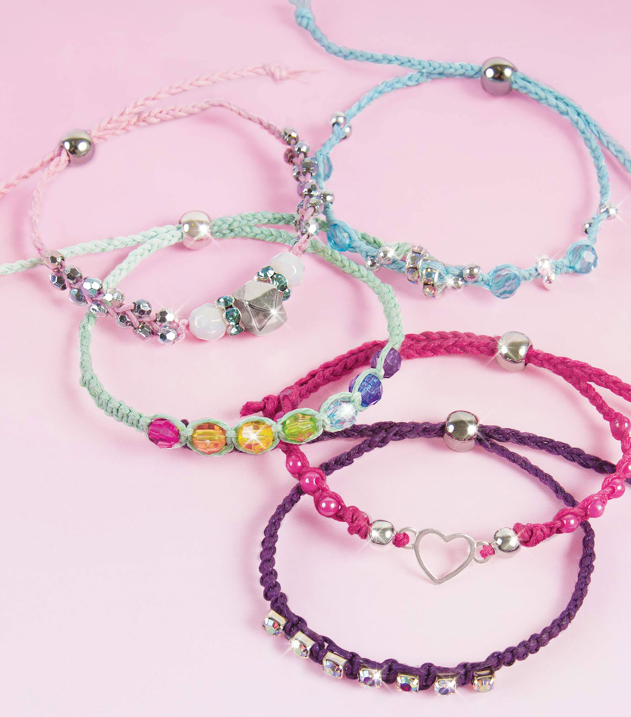 Set Pulseras de arcoíris brillantes