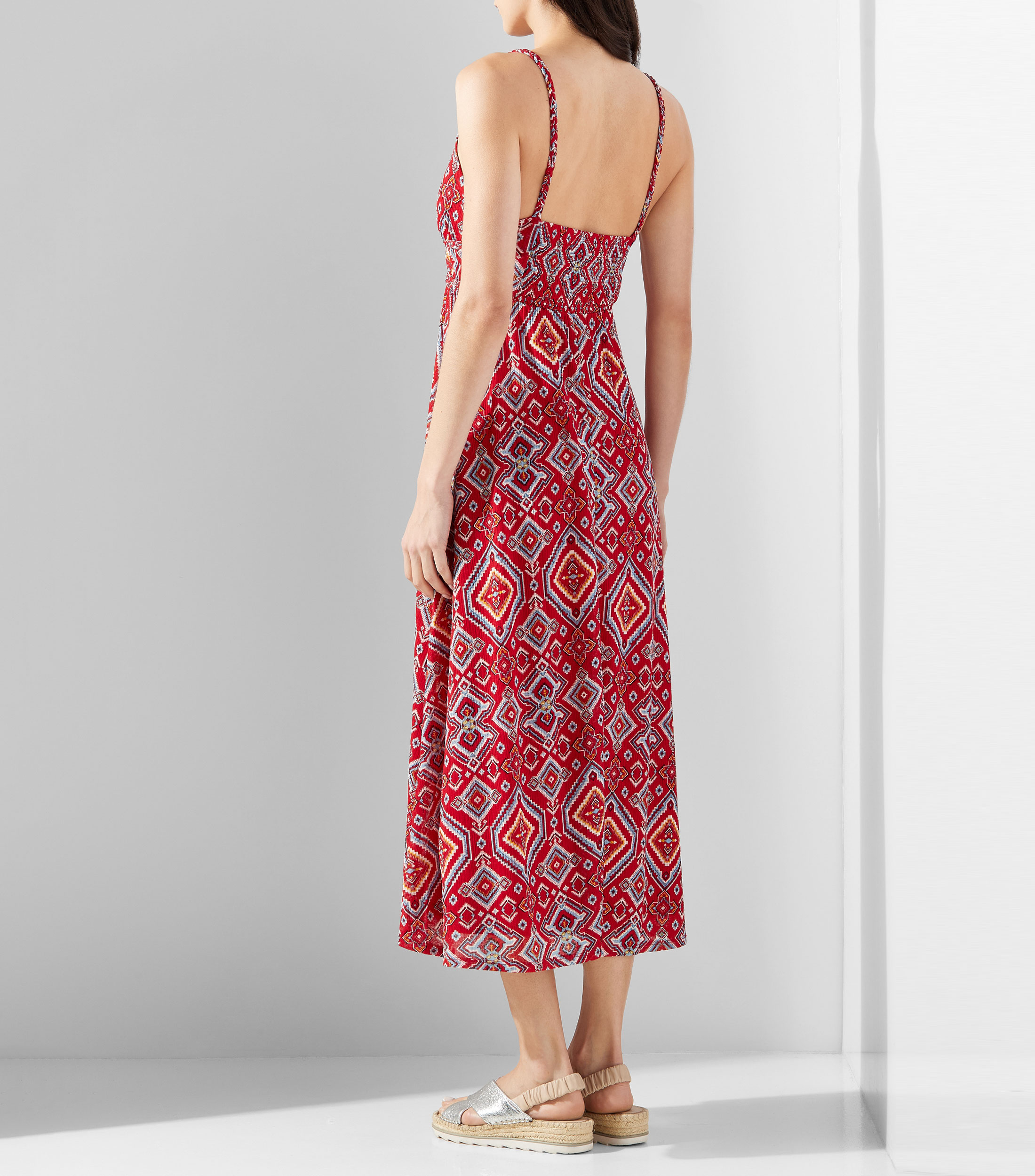 Vestido midi estampado Mujer