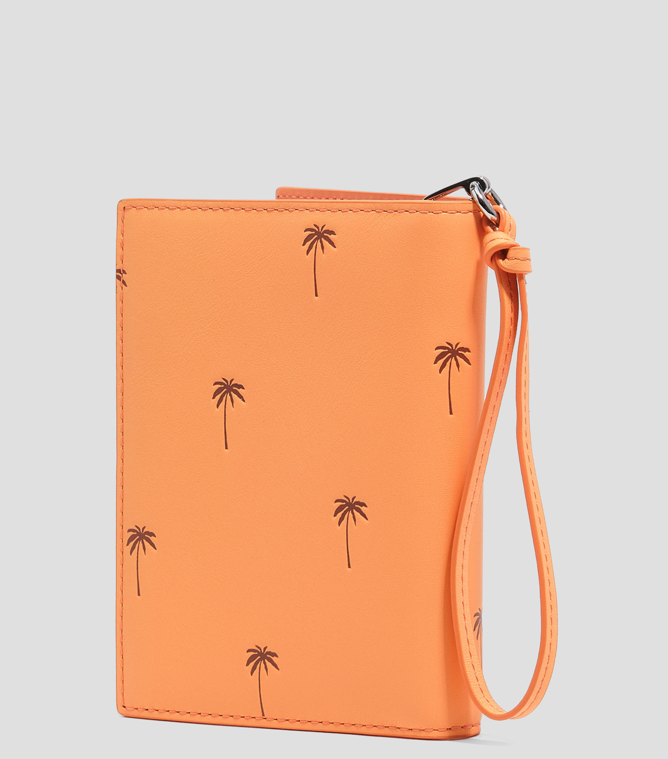 Funda pasaporte en piel vacuna con estampado Mujer
