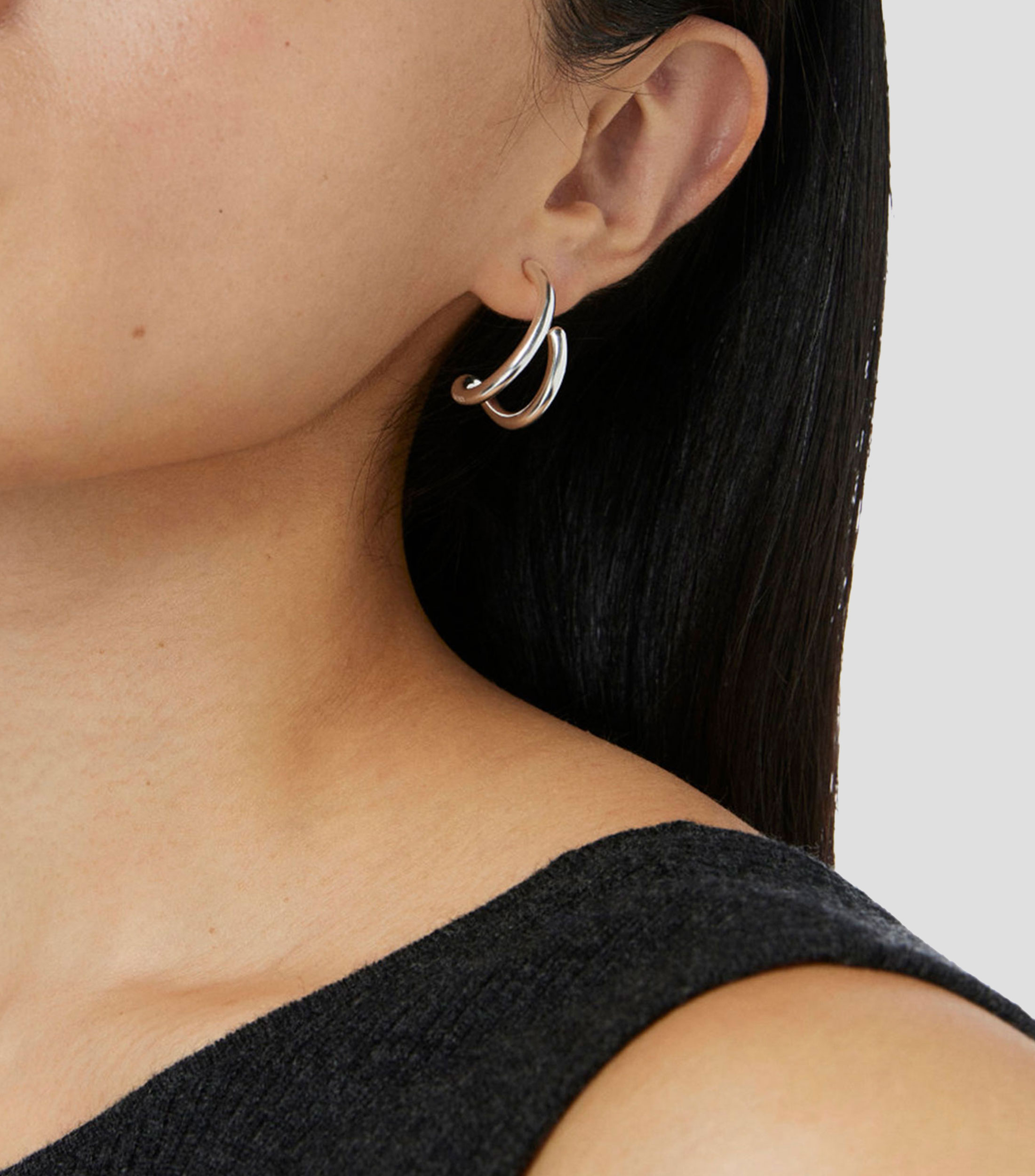 Pendientes en plata .925 Bent Mujer