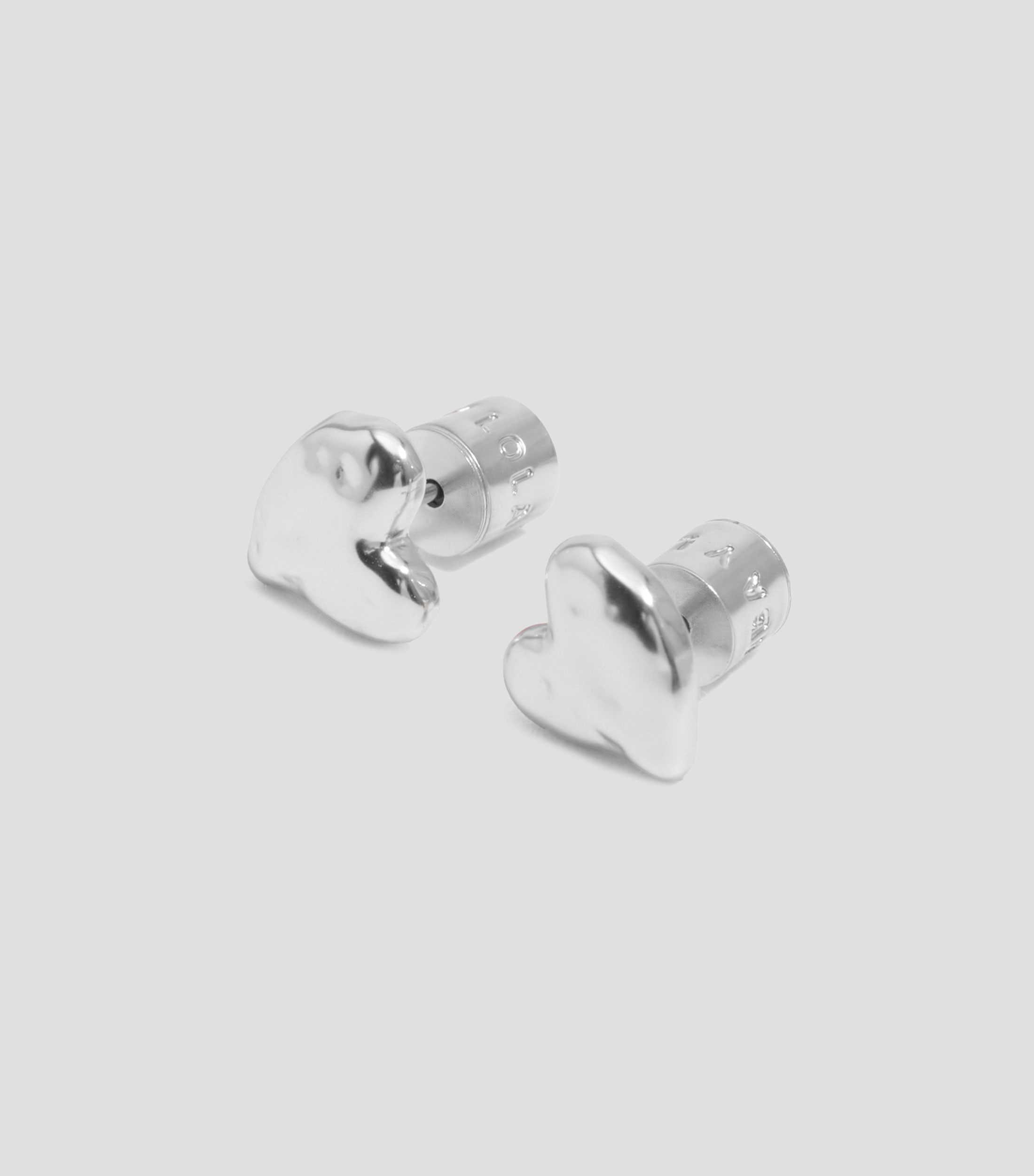 Pendientes corazón con textura Mujer