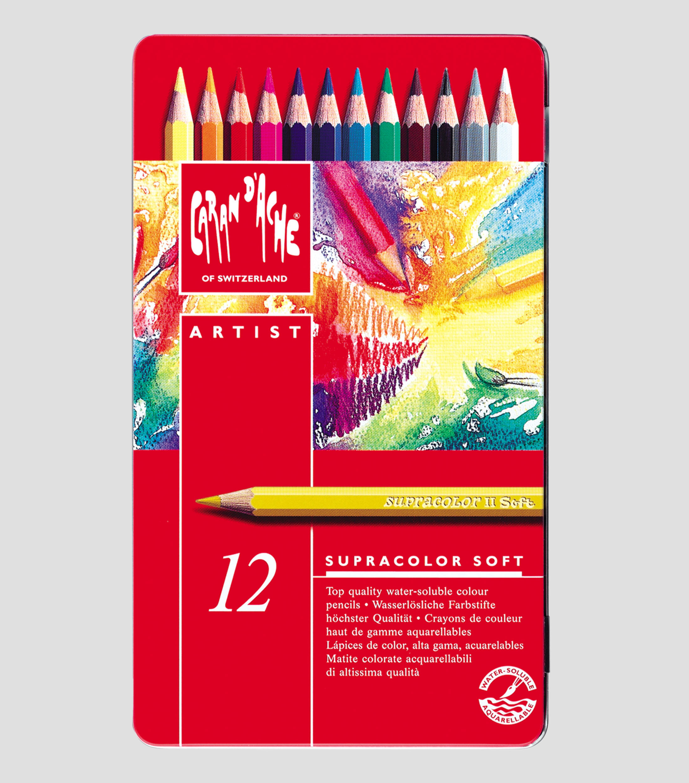 Estuche de Colores Supracolor Soft con 12 acuarelables