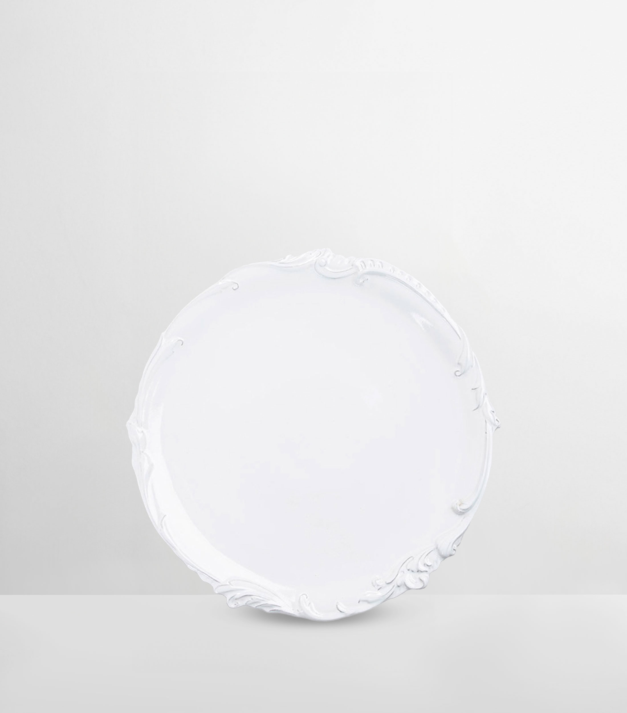 Plato base Meissonnier blanco en cerámica