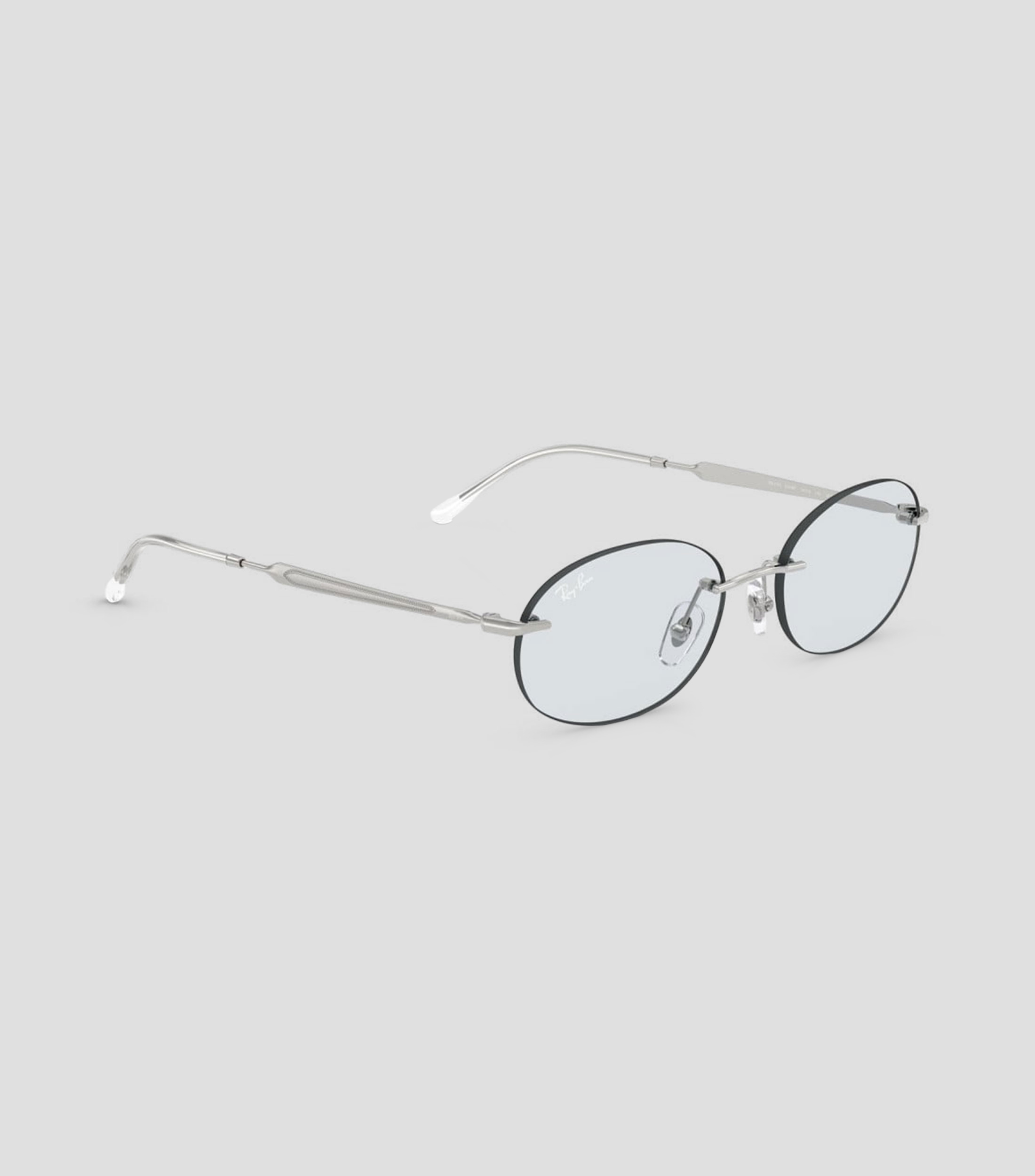 Lentes de sol ovalados plateado Unisex