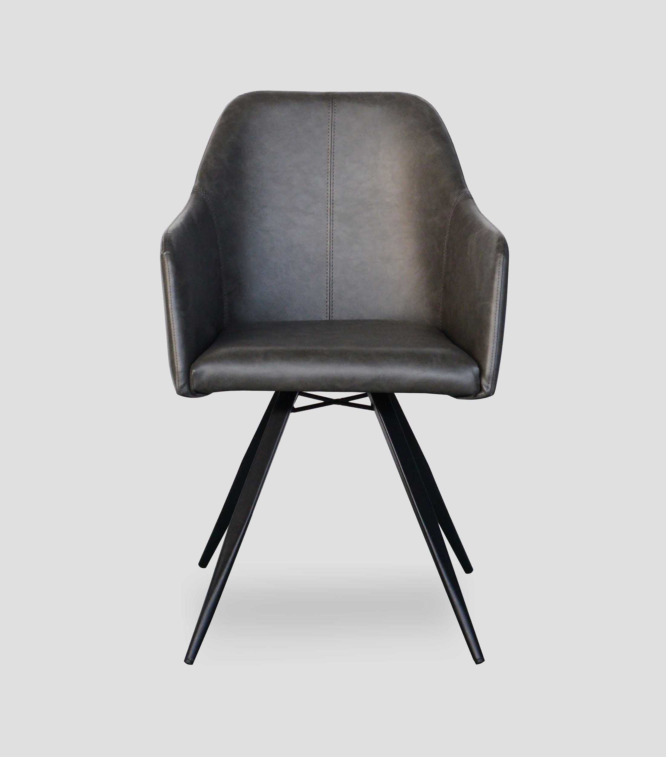 Silla de comedor Alex en hierro gris