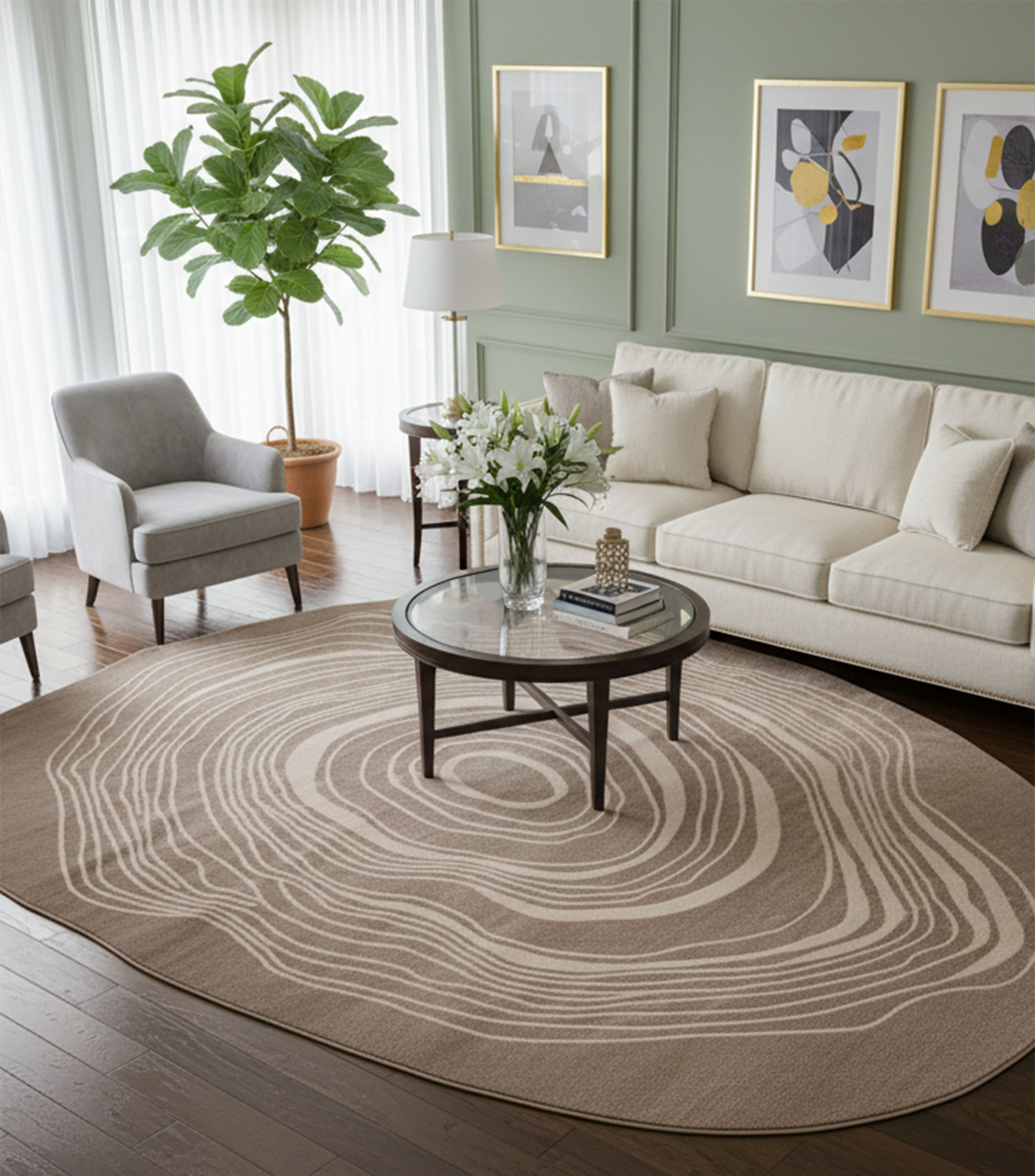 Tapete decorativo Shape Viera en poliéster 340 x 240 cm