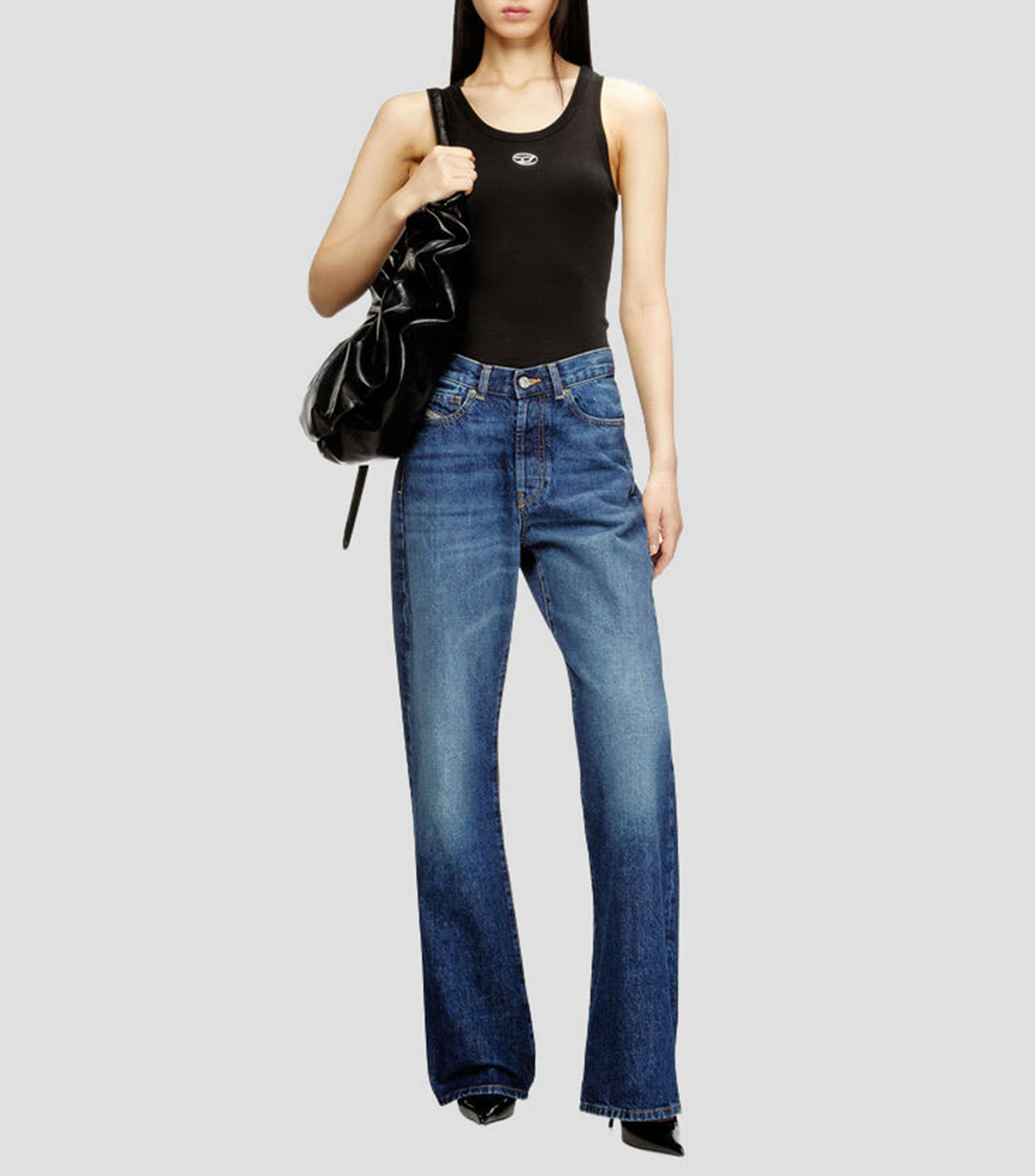 Blusa lisa sin mangas Mujer