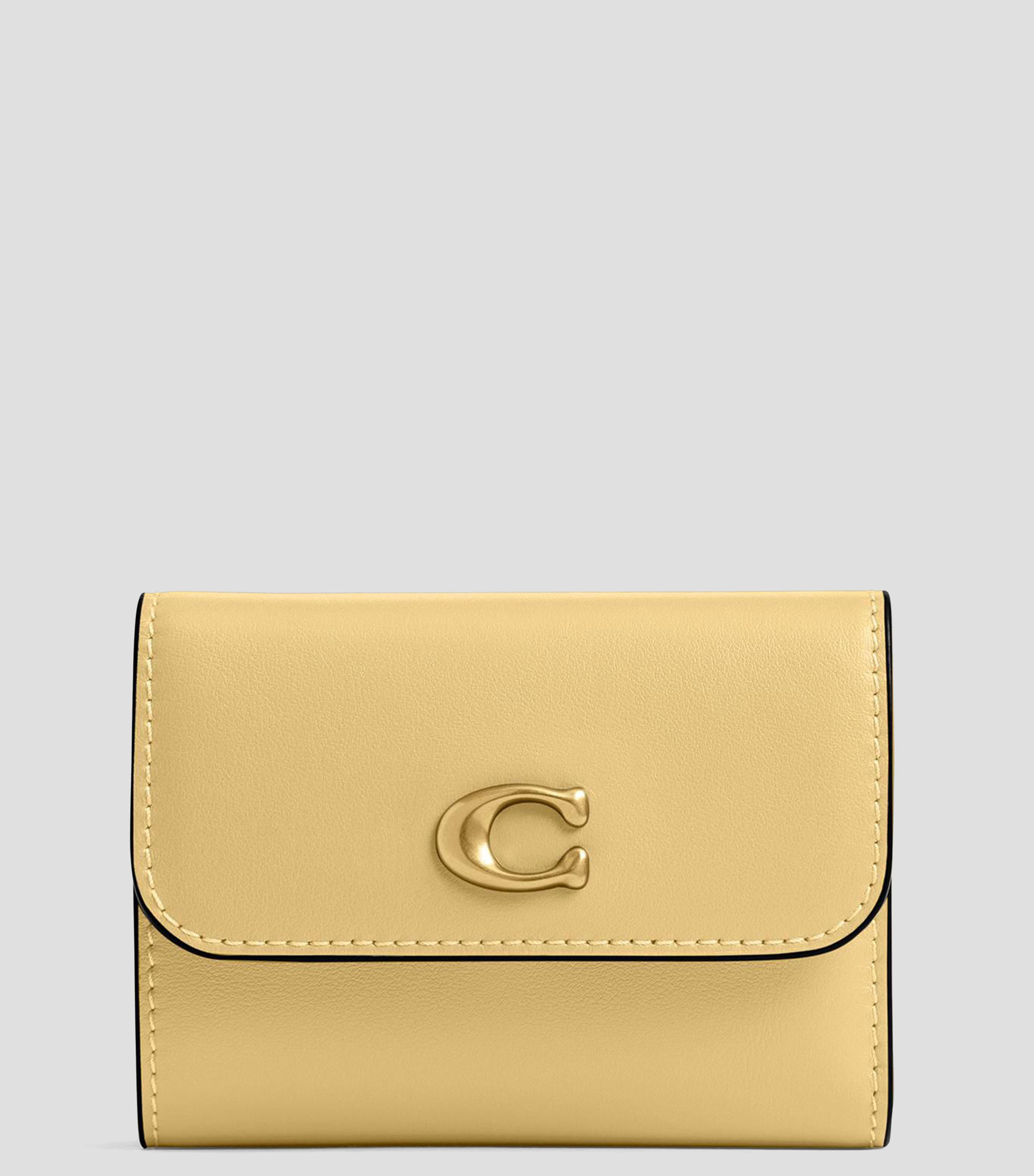 Cartera en cuero Essential lisa Mujer