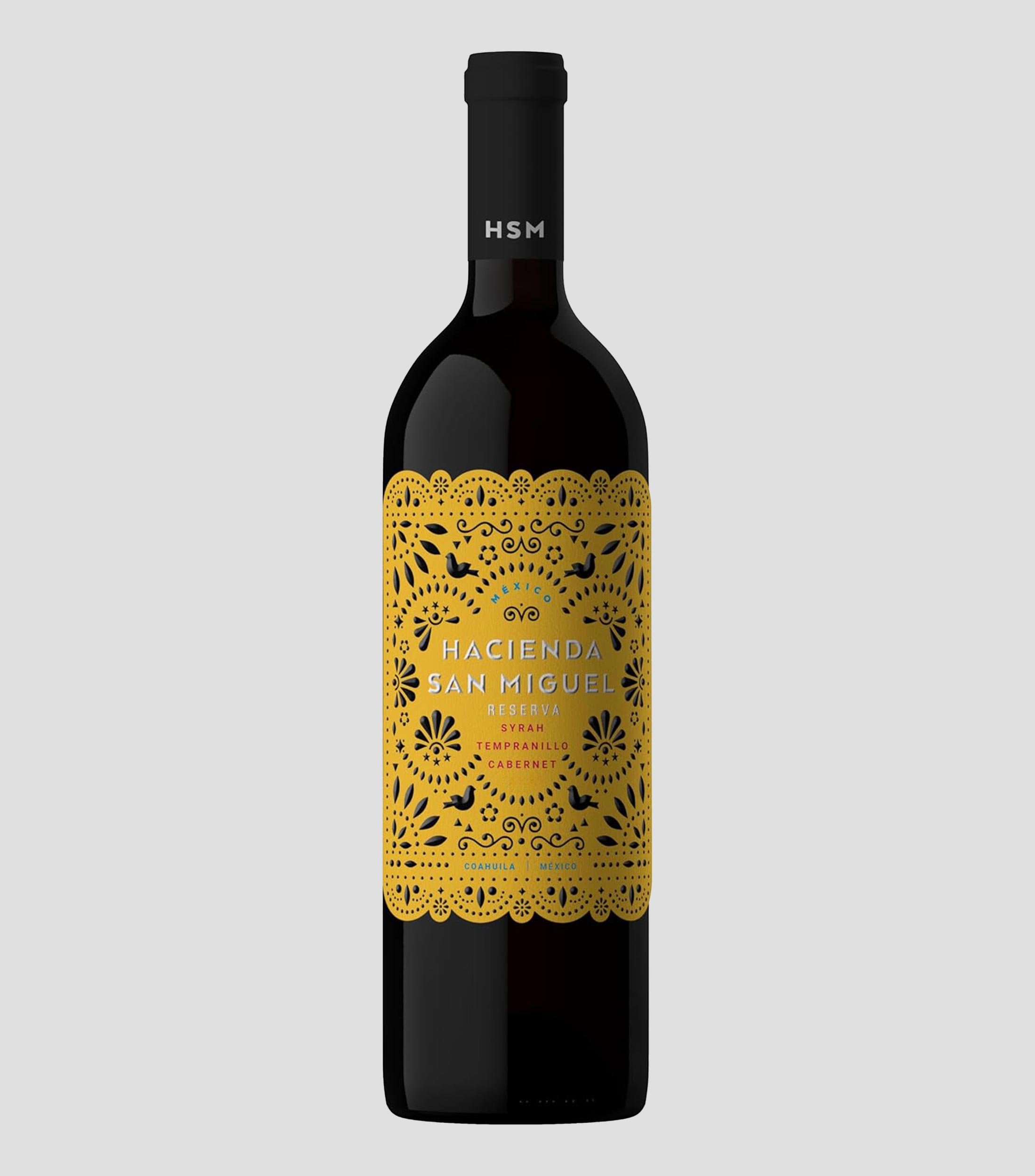Vino tinto ensamble Hacienda San Miguel Reserva, México, 750 ml