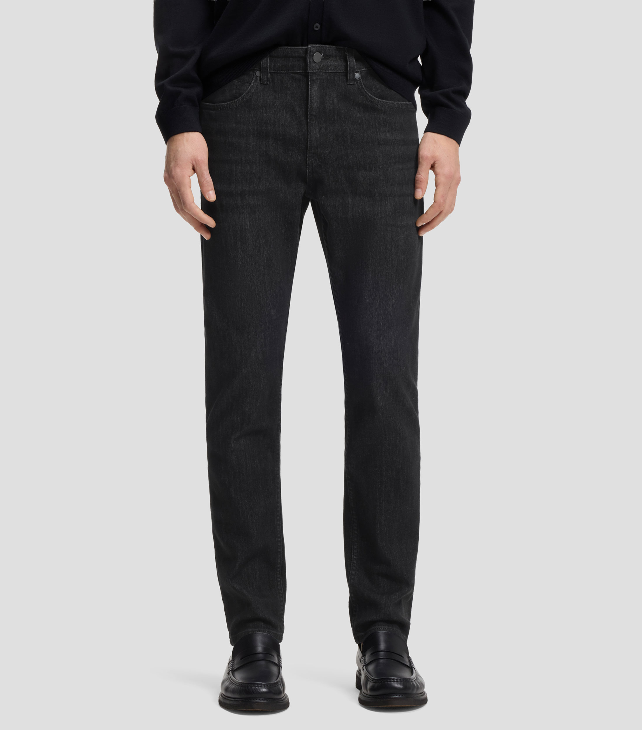 Jeans Delaware slim fit en denim resistente a las arrugas gris Hombre