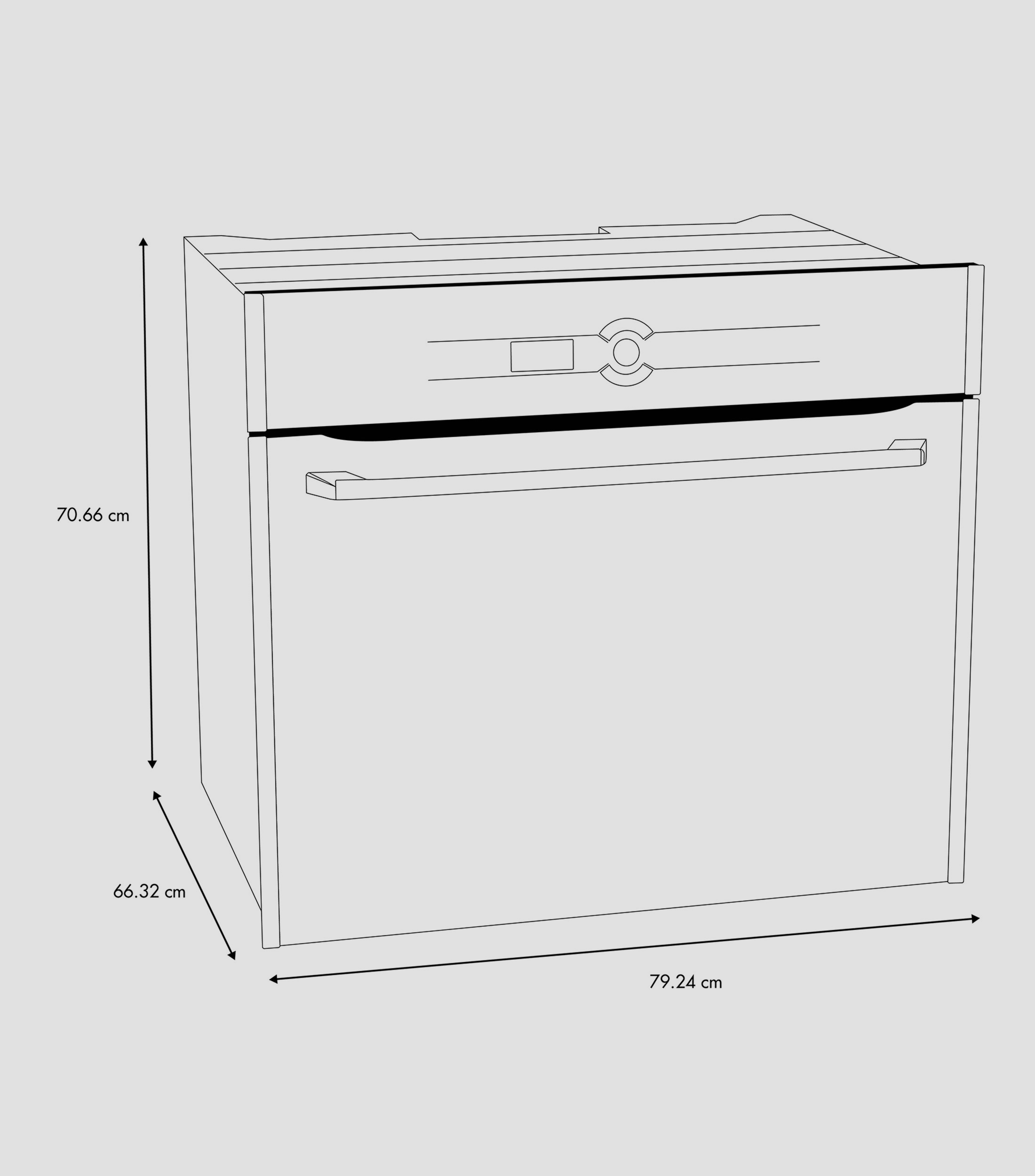 Horno Empotrable Negro Espejo 80 cm Air Fry electrico