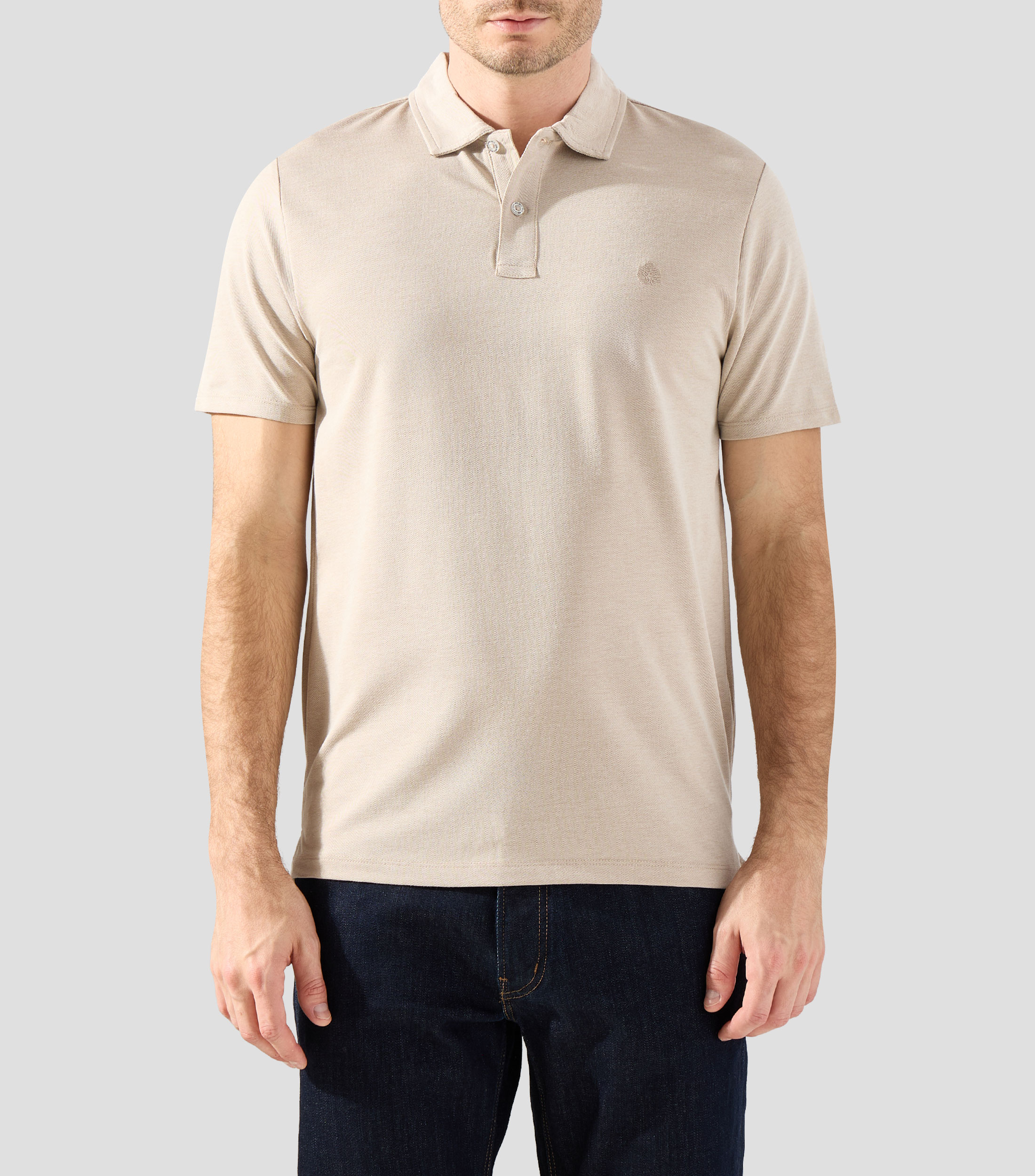 Playera Tipo Polo Manga Corta Diseño liso Hombre