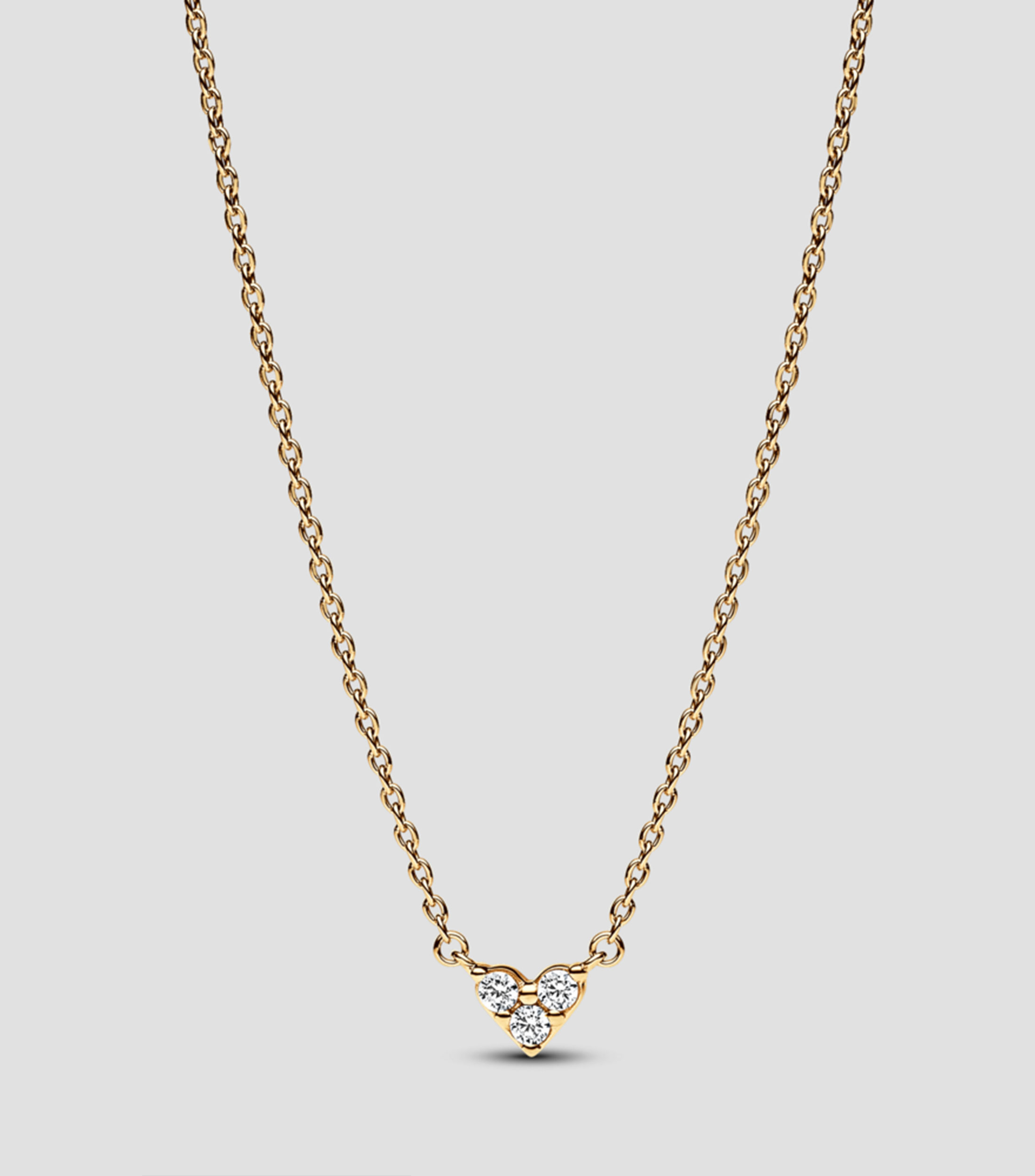 Collar en plata Corazón triple Pandora Timeless con circonia cúbica Mujer