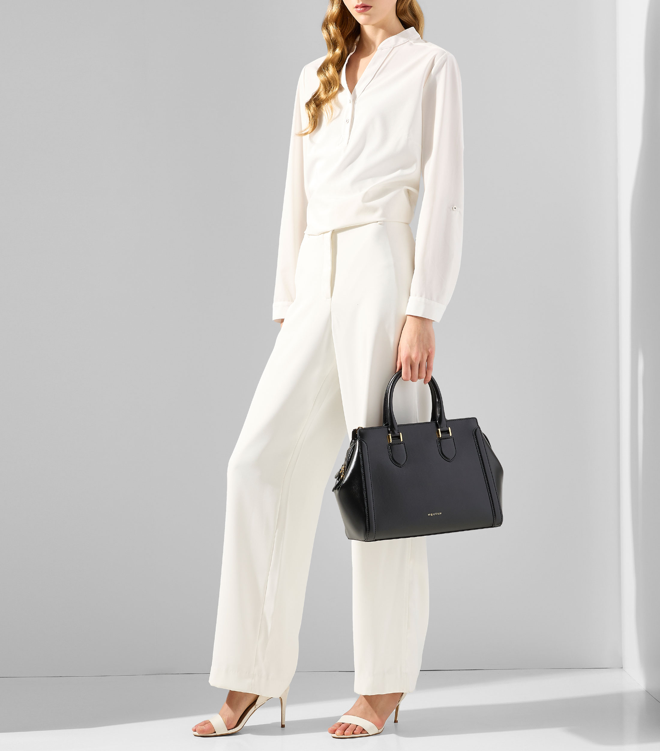 Bolsa Satchel en piel vacuna Birdee Large lisa Mujer