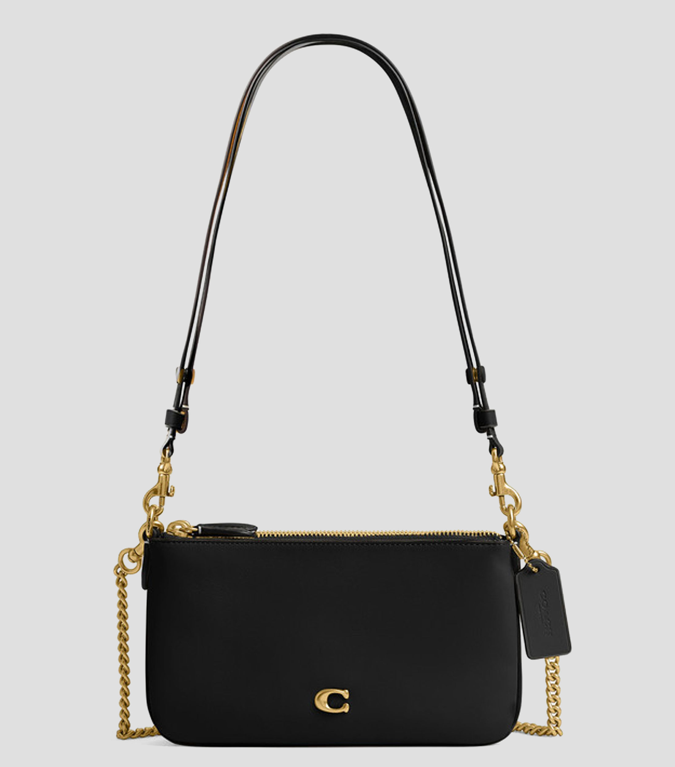 Bolsa crossbody negra en piel Kira lisa Mujer