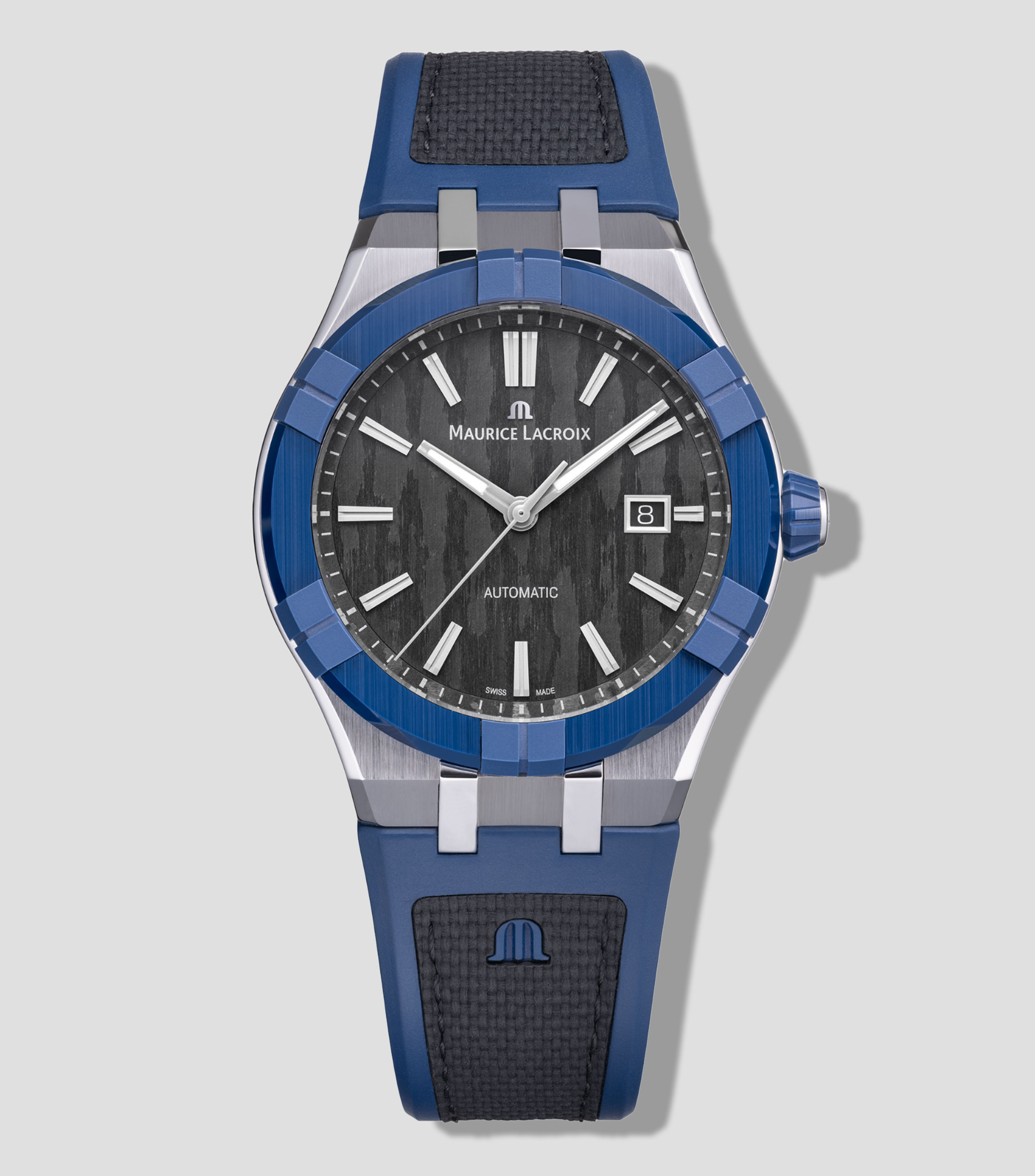 Reloj para Hombre Aikon Casual, Plateado, Azul