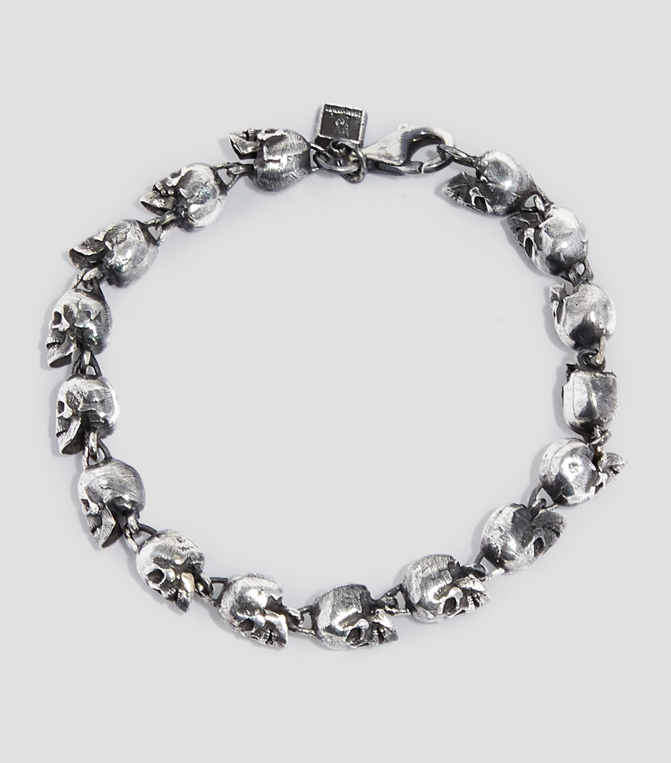 Pulsera Calaveras de plata Hombre
