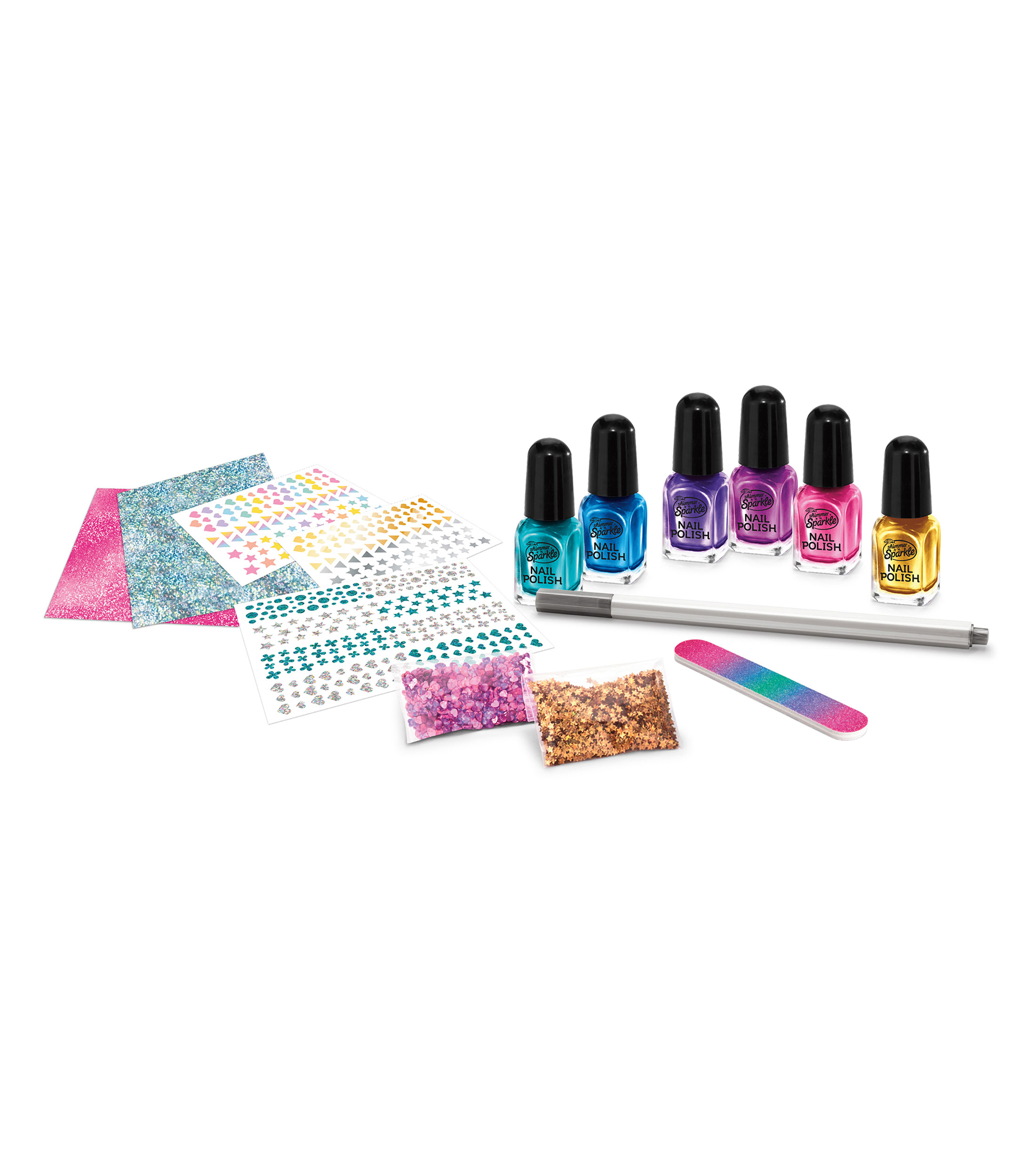 Playset de manualidades, Metallic Rainbow Nail Art