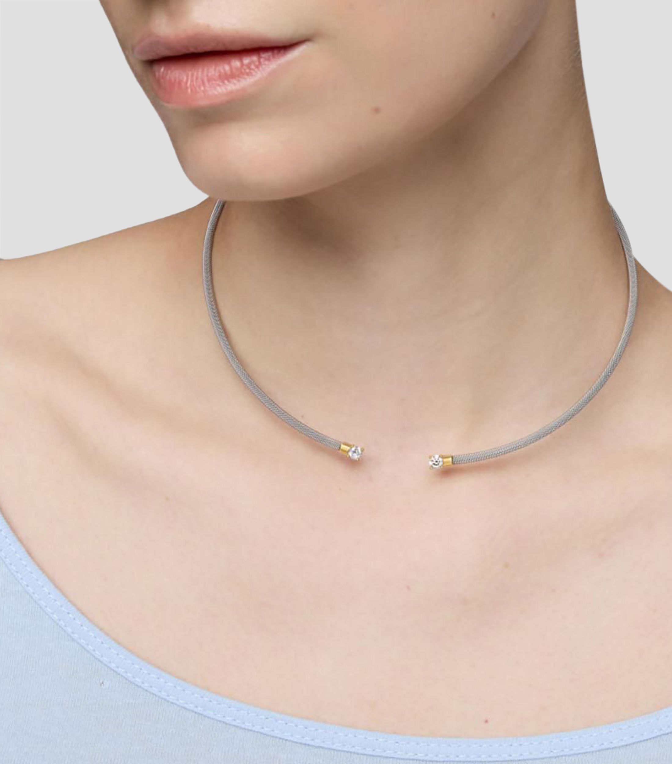 Collar con diamantes Mesh LGD Mujer