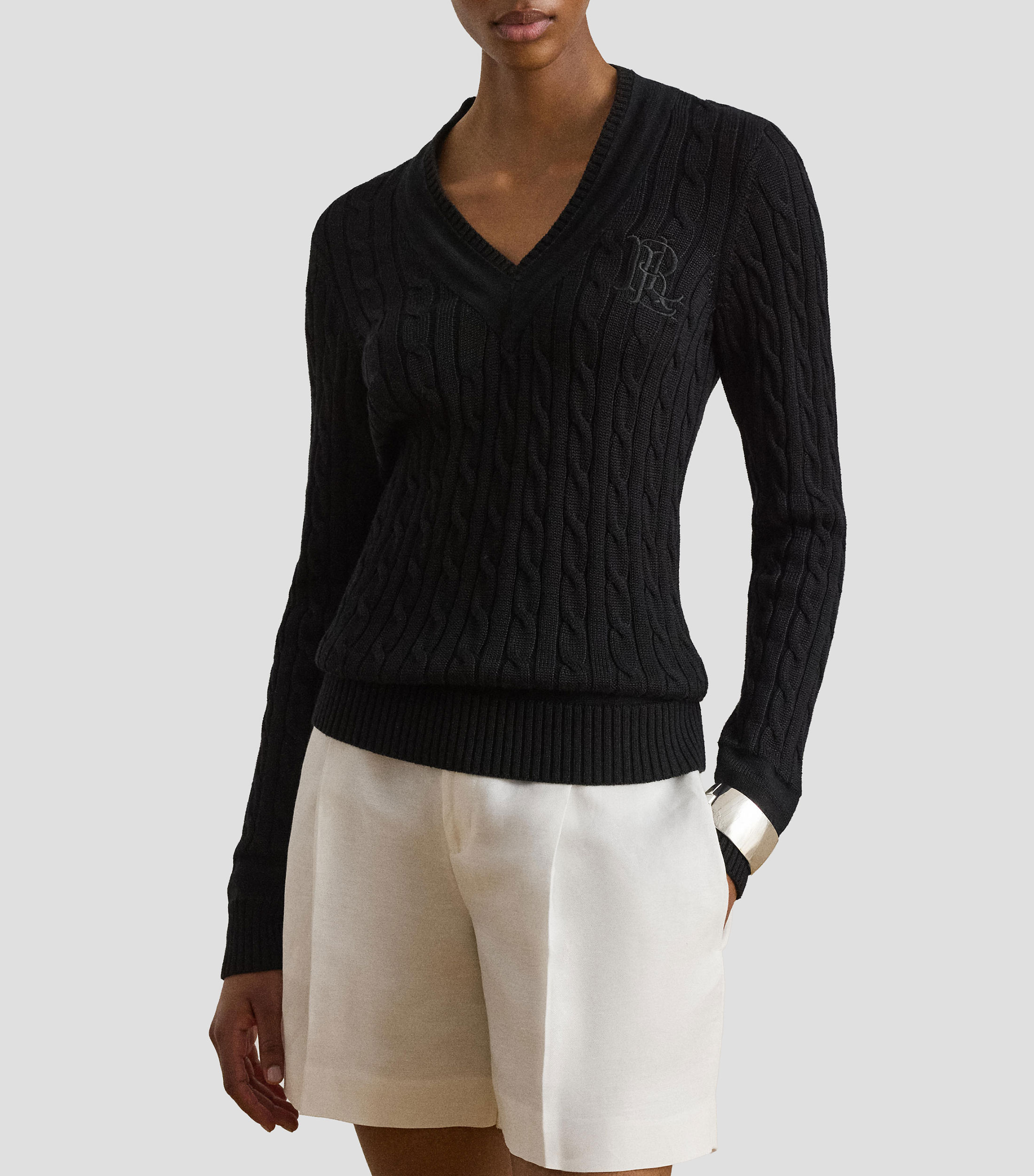 Suéter cuello V Mujer