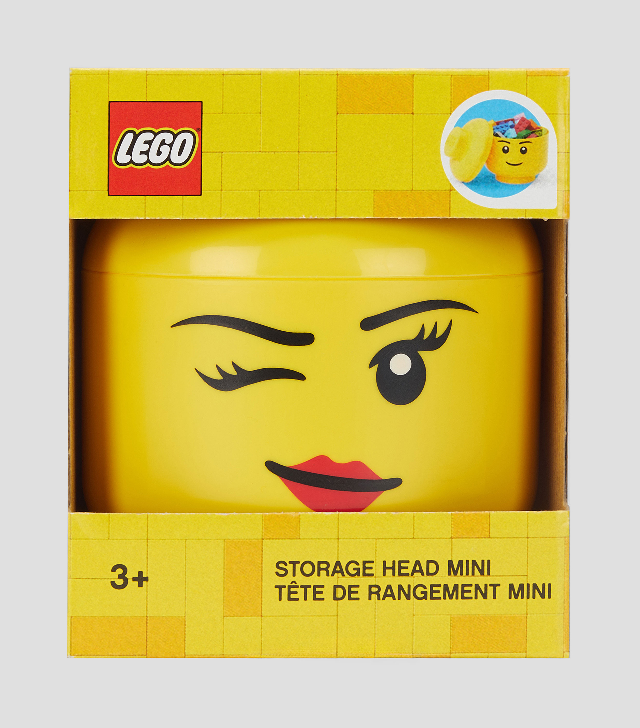 Lego Storage Head Nina Guinando un Ojo