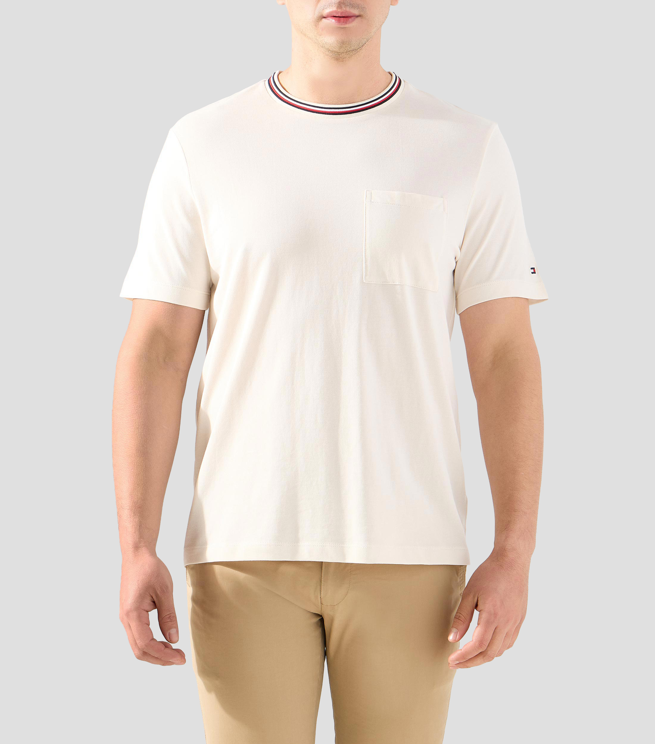 Playera cuello redondo manga corta lisa Hombre