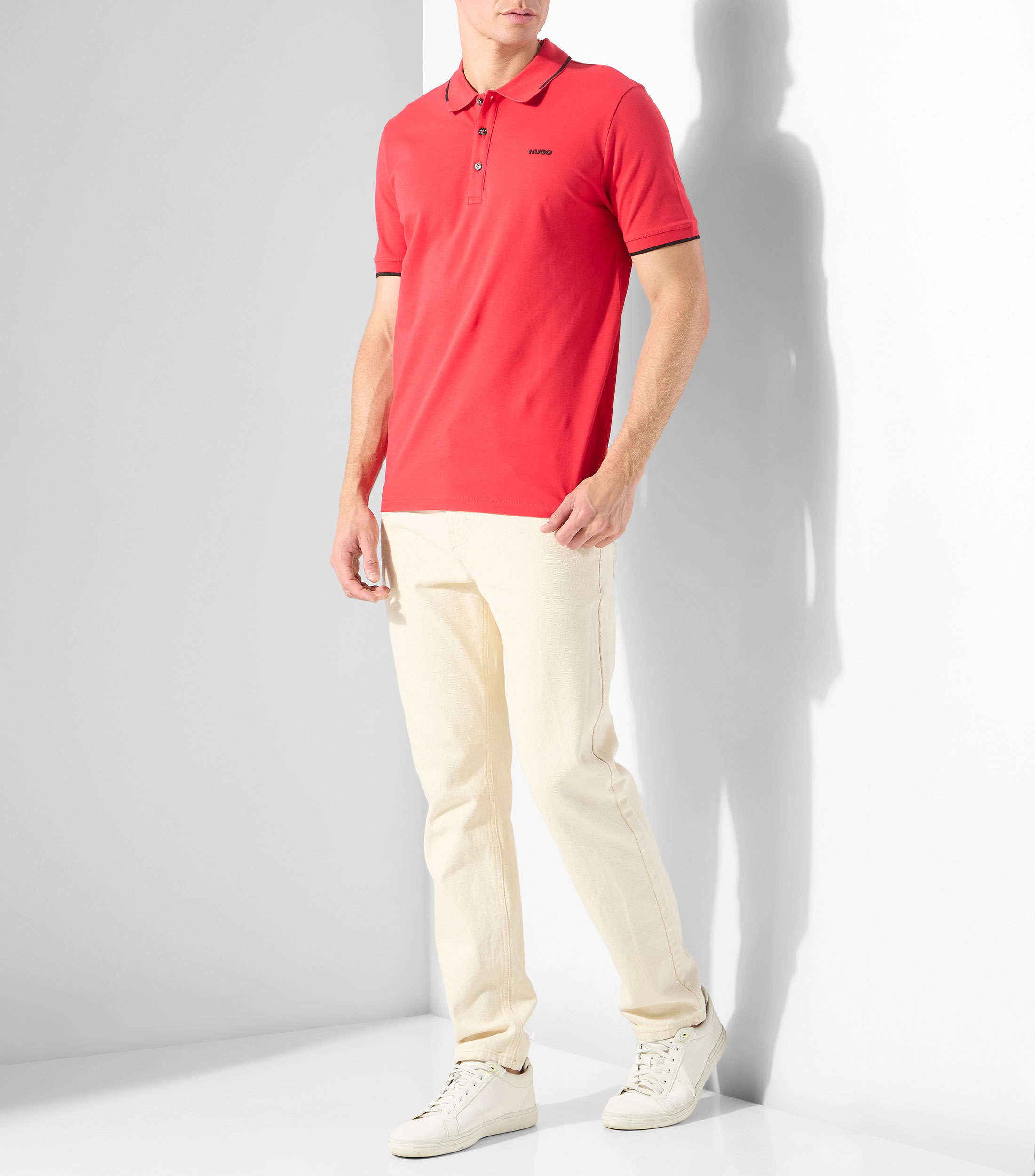Playera tipo Polo manga corta Hugo Hombre