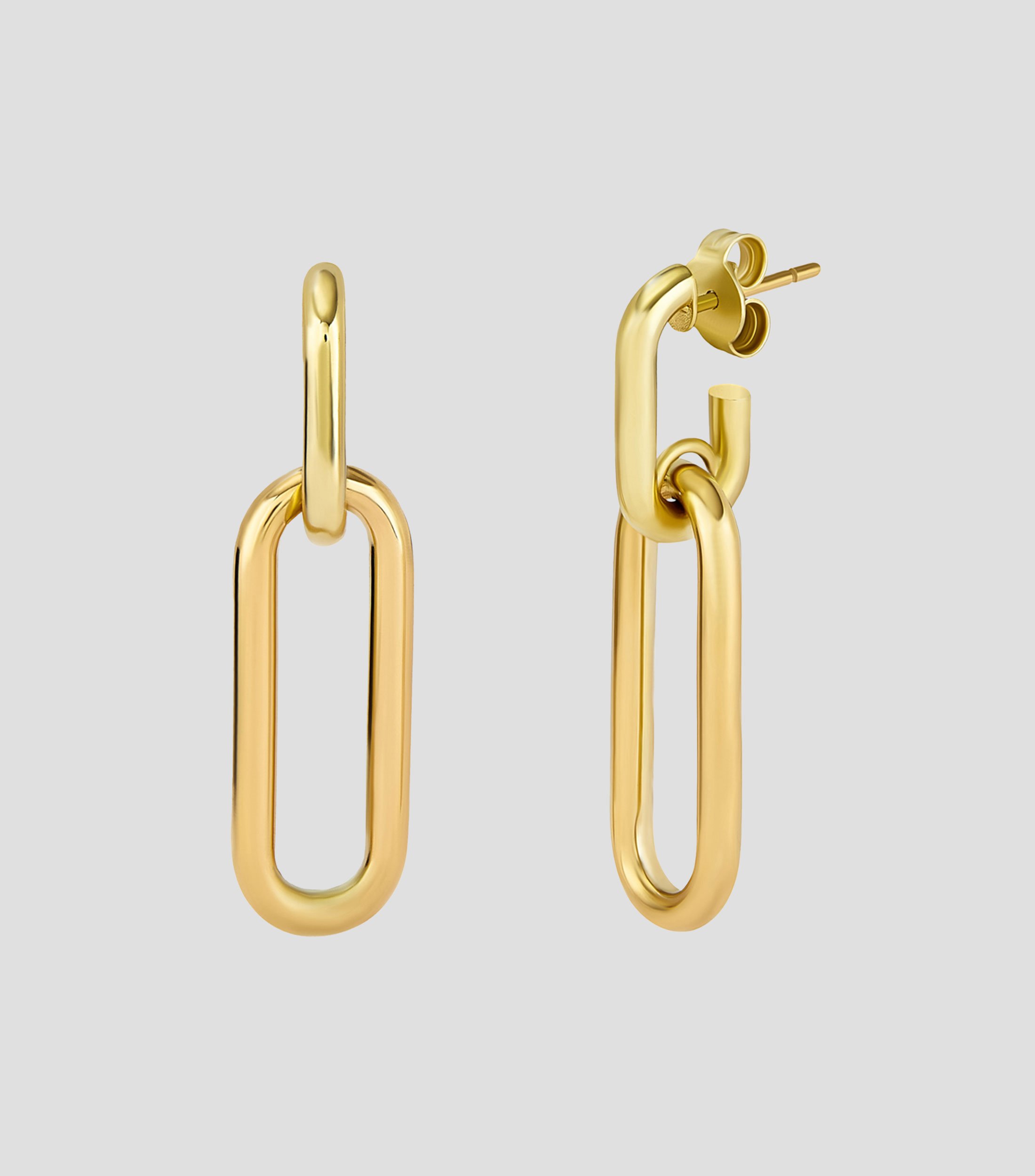 Aretes en oro amarillo de 18 Kilates Suave Mujer